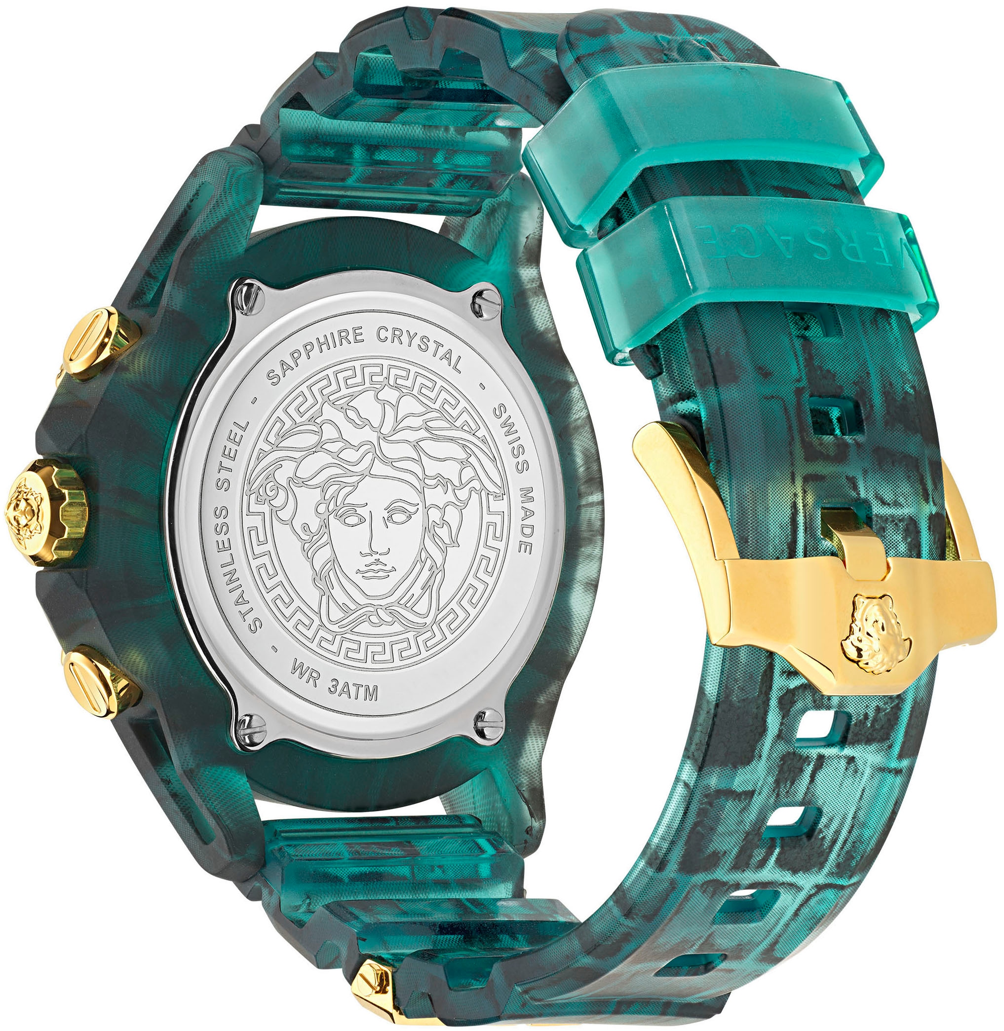 Versace Chronograph »ICON ACTIVE«, Quarzuhr, Armbanduhr, Herrenuhr, Datum, Stoppfunktion, Swiss Made