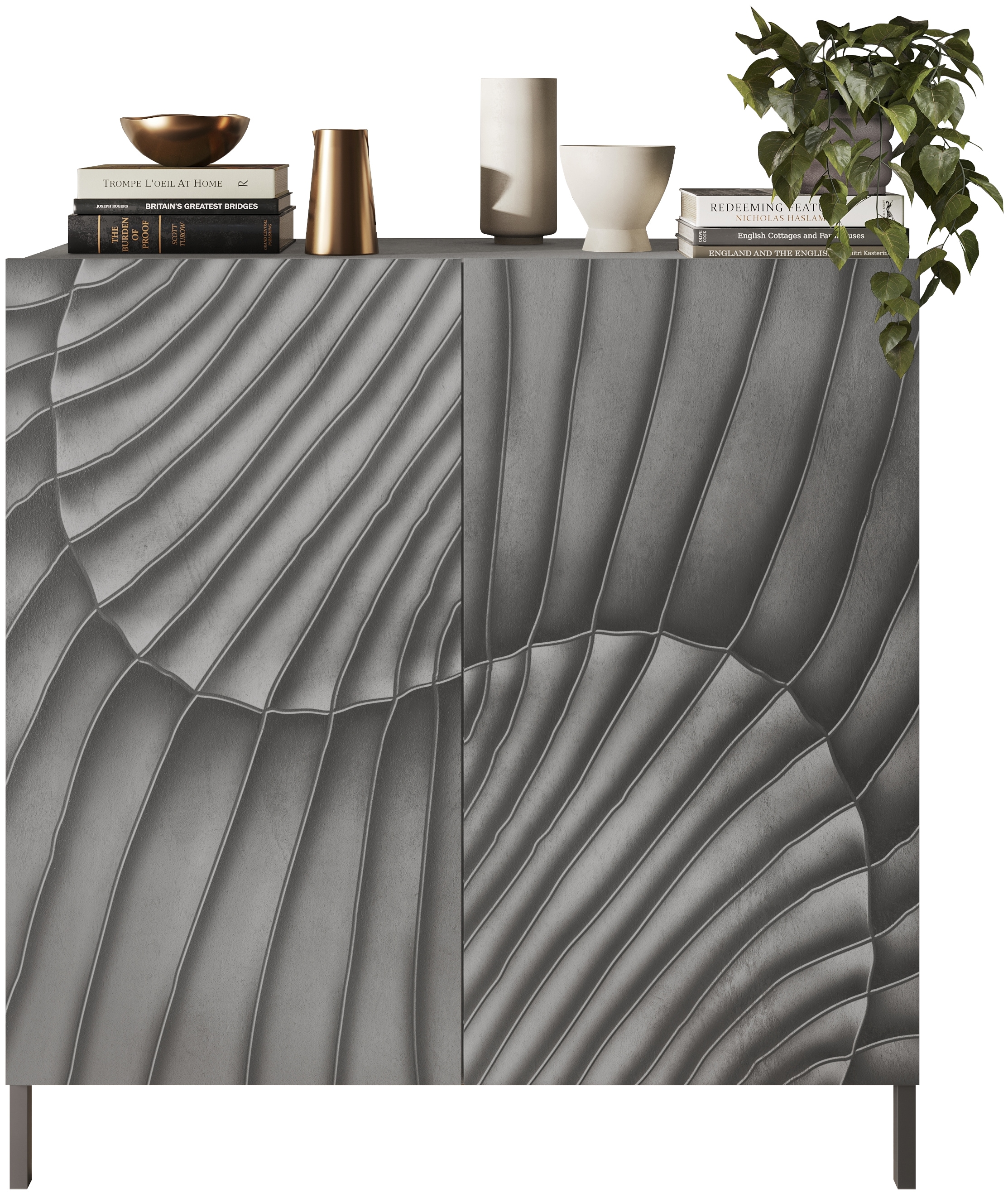 INOSIGN Highboard »Snake, Kommode, Anrichte, Stauraummöbel, Höhe 123 cm, Breite 121 cm«, moderne Wohnmöbel, 2 Türen, viel Stauraum, stilvoll und funktional