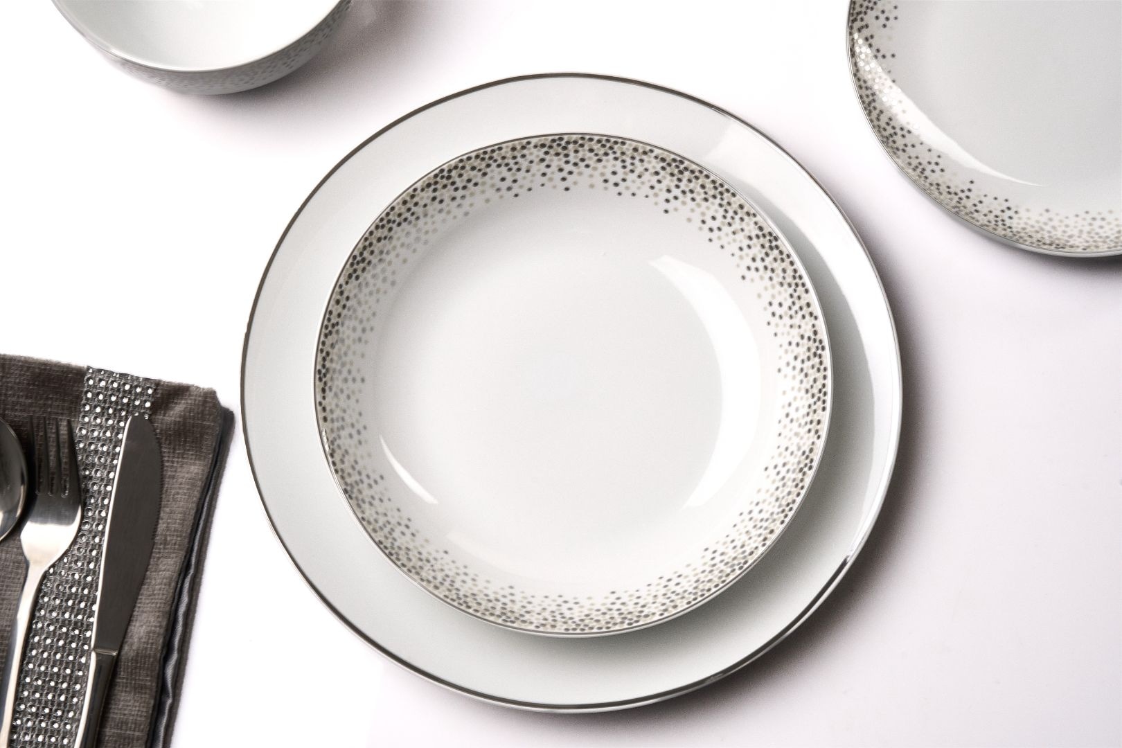 Retsch Arzberg Kombiservice »Dusty« dezentes Dekor auf schlichtem Weiß