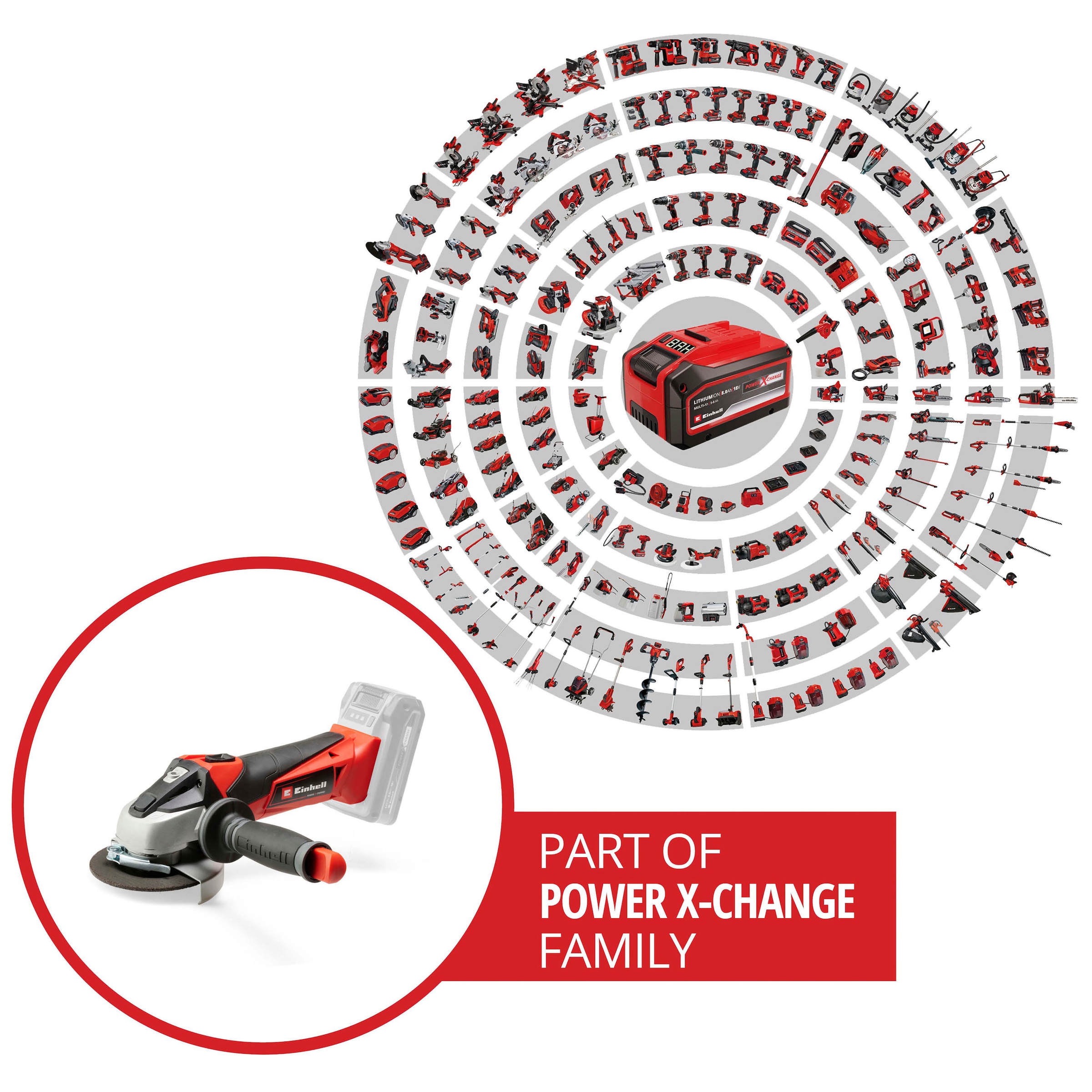 Einhell Akku-Winkelschleifer »TE-AG 18 Li-Solo«, Power X-Change, 115 mm, 18 V, ohne Akku