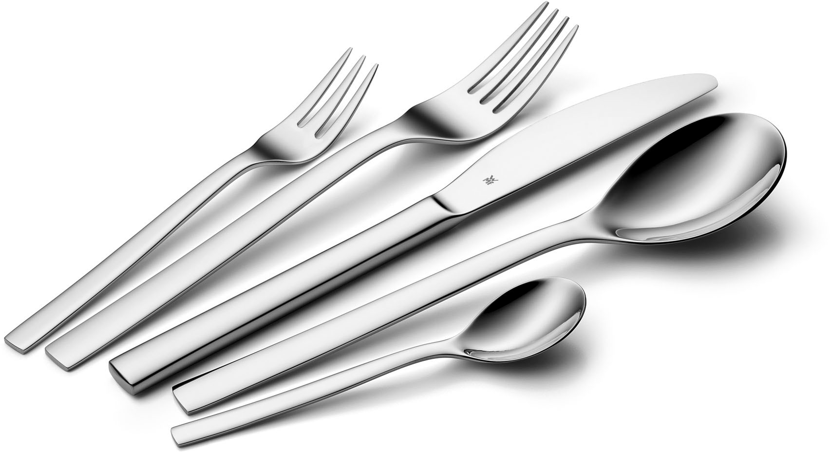 WMF Besteck-Set »Atria«, (Set, 30 tlg.), poliert, mit soliden Monobloc Tafelmessern
