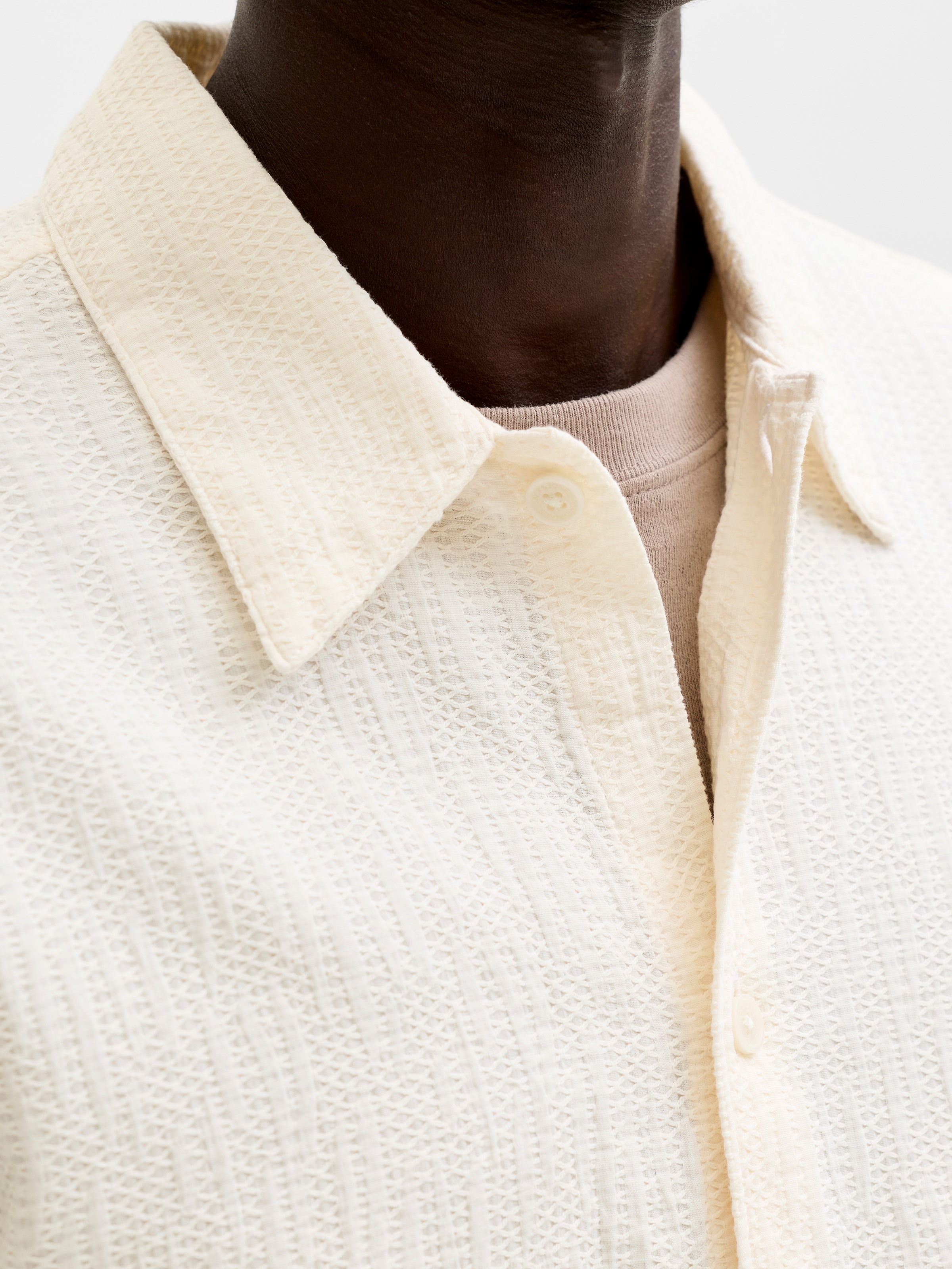 Jack & Jones Kurzarmhemd »JORMONTAUK WAVY TEXTURE SHIRT SS SN« Baumwolle, relaxed fit