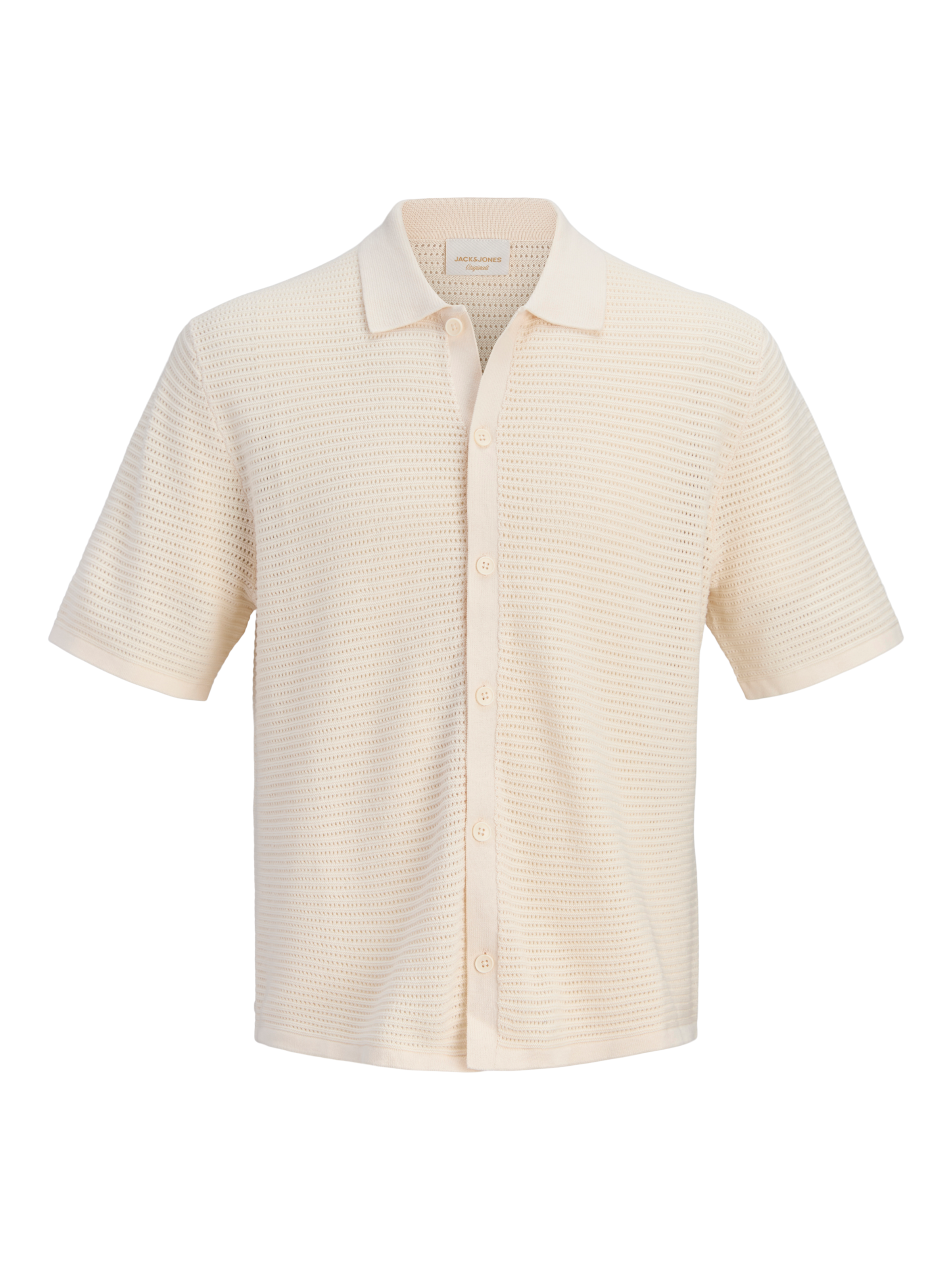 Jack & Jones Kurzarmhemd »JORMAINE KNIT SS POLO CARDIGAN SN« Gestrickt, Baumwolle, relexed fit