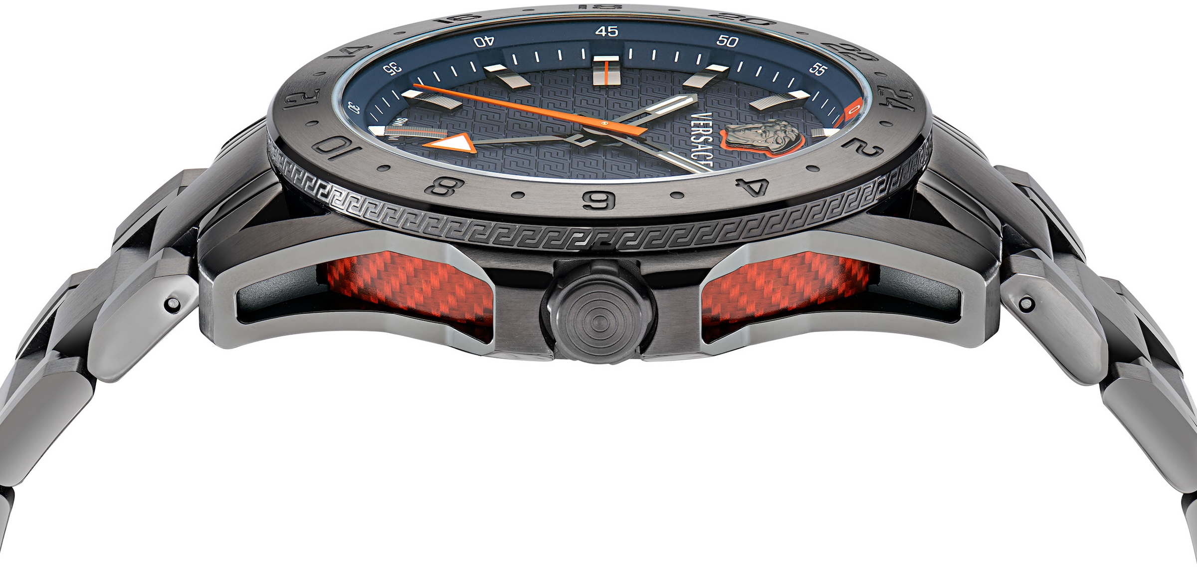 Versace Quarzuhr »SPORT TECH GMT, VE2W00422«, Armbanduhr, Herrenuhr, Saphirglas, Datum, Swiss Made, Leuchtzeiger