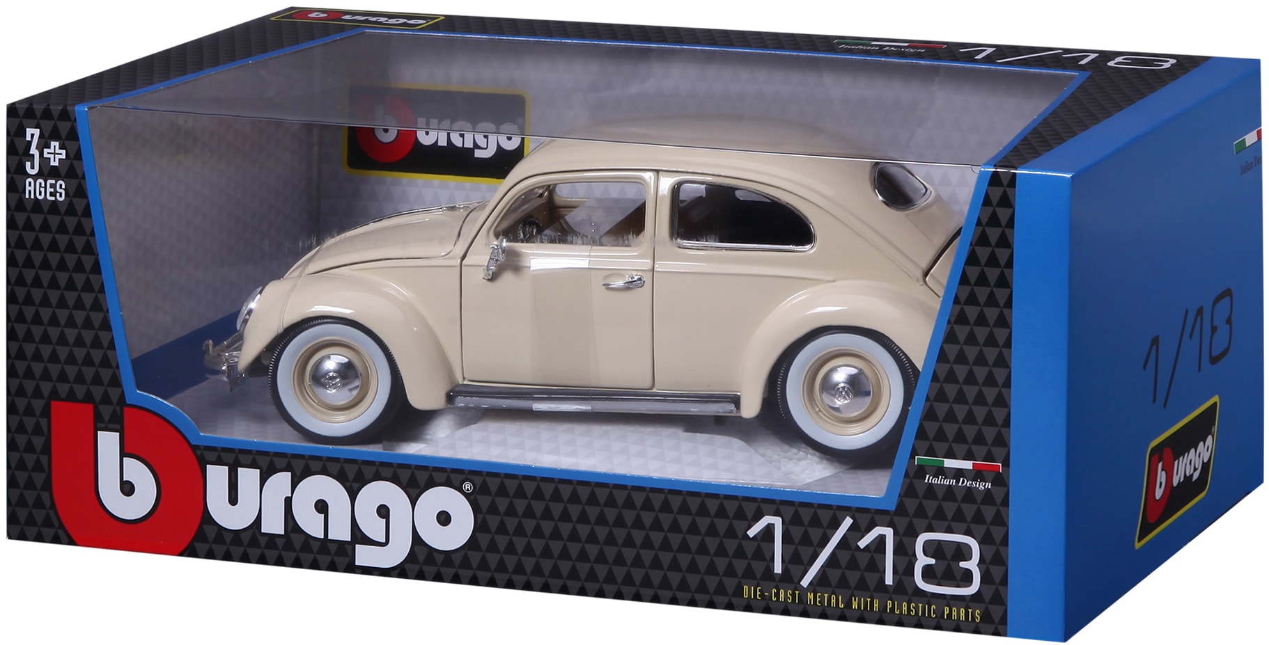 Bburago Sammlerauto »Volkswagen Käfer (1955), beige«, 1:18