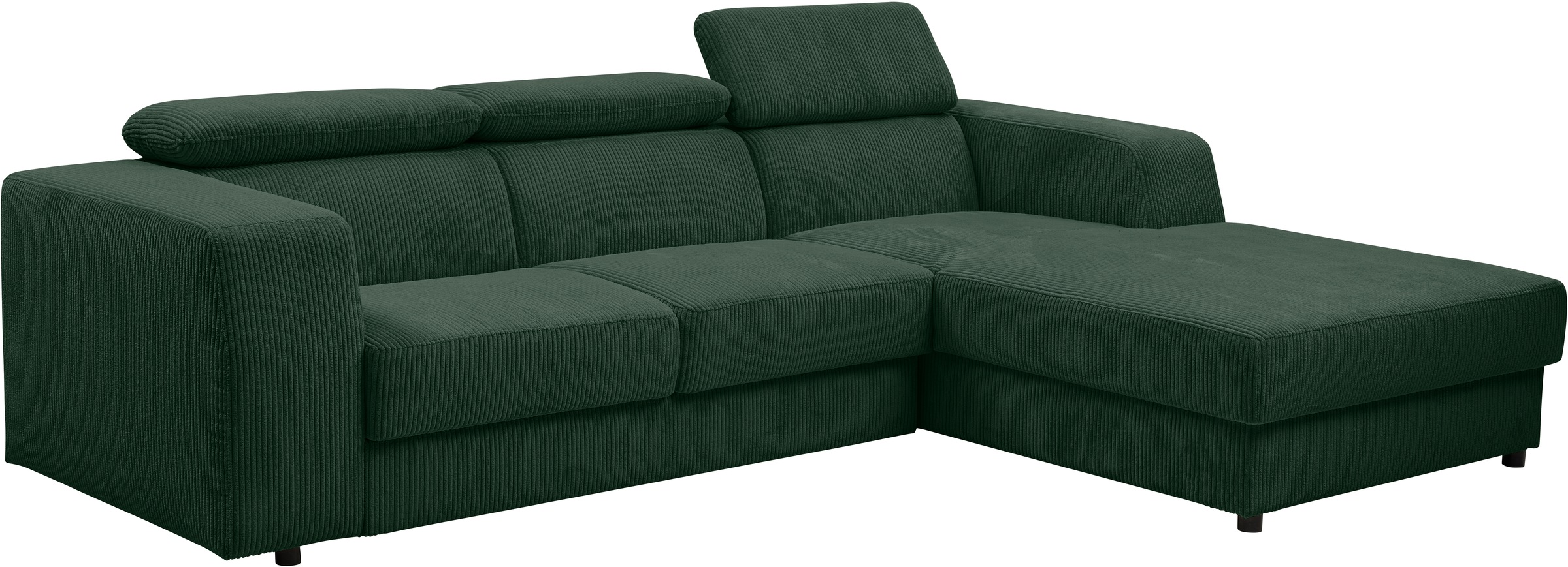 WERK2 Ecksofa »Cherry, modernes Sofa mit Komfortfunktionen, Breite 270cm, L-Form,« bequem, mit verstellbaren Kopfteilen, Schlaffunktion und Bettkasten