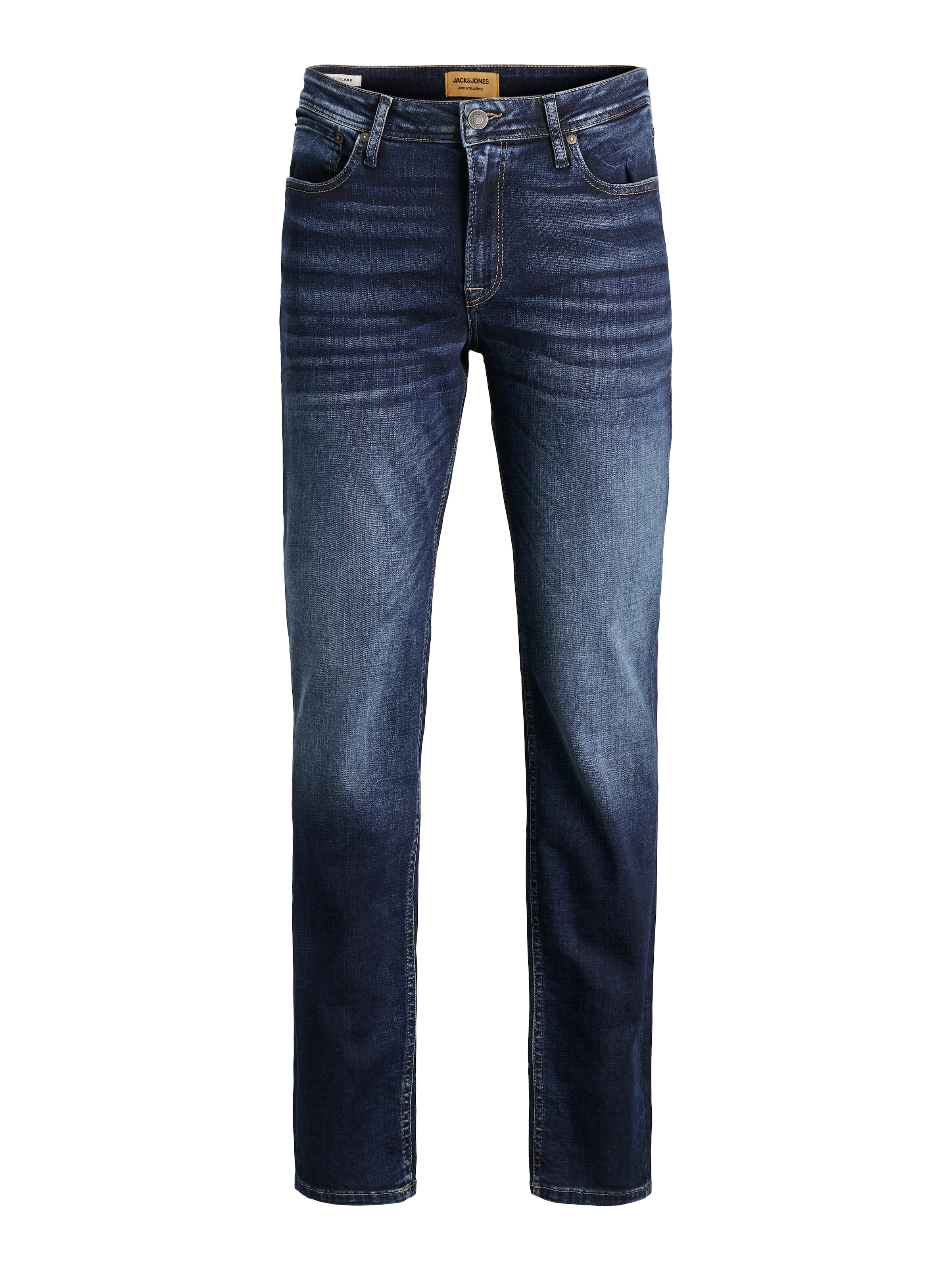 Jack & Jones Regular-fit-Jeans »JJICLARK mit Used-Look und Stretch für den Alltag« mit Abriebeffekten