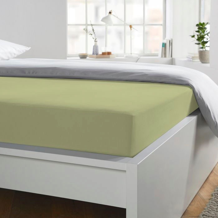 Schlafgut Spannbettlaken »Mako-Jersey aus 100% Baumwolle, Bettlaken«, für Matratzen bis 20 cm Höhe, in 90x200, 140x200 oder 180x200 cm