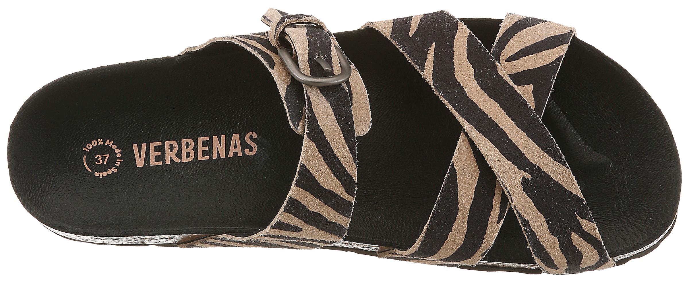 VERBENAS Pantolette »RUBI ZEBRA«  Sommerschuh, Strandschuh, Hausschuh mit verstellbarer Schnalle