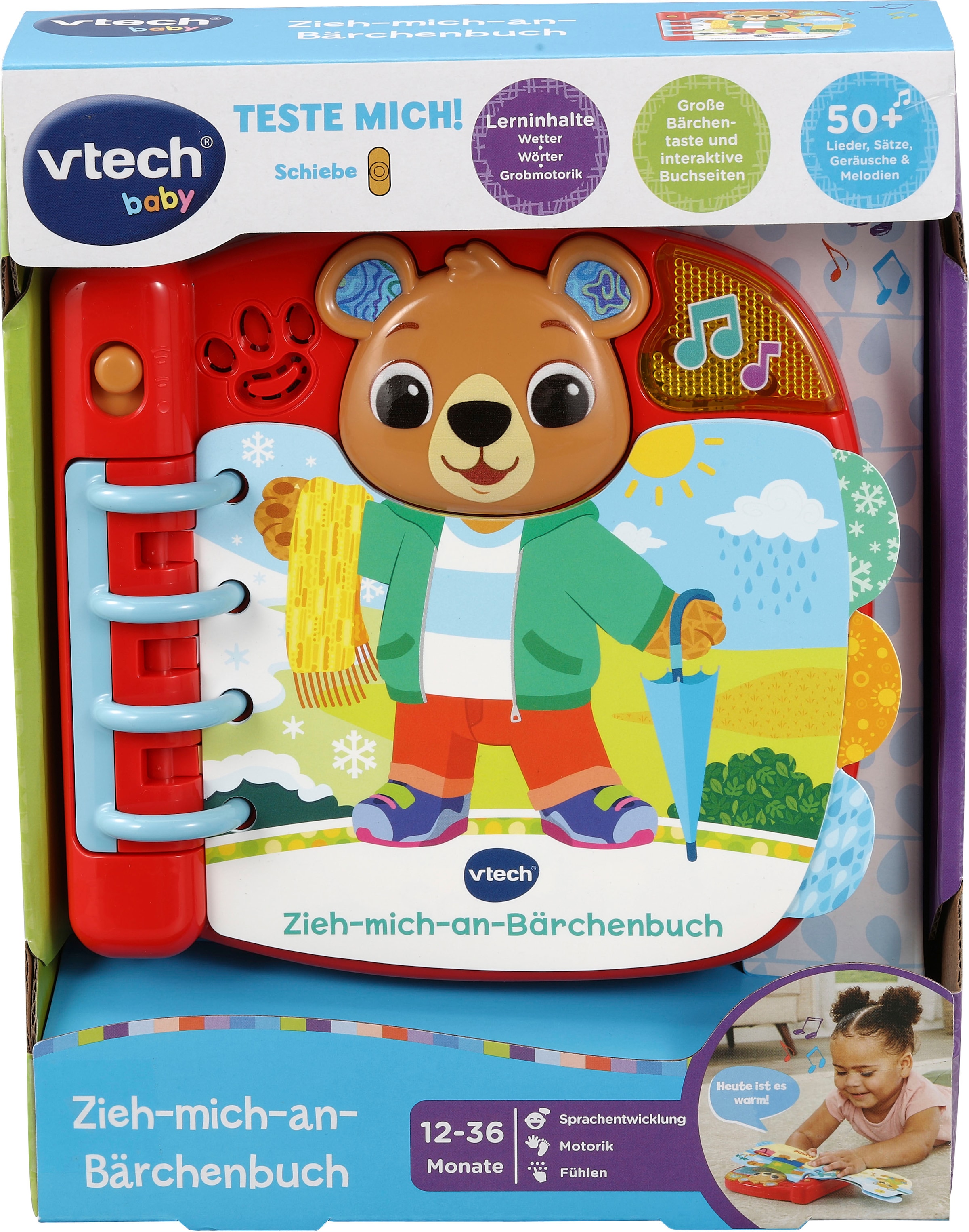 Vtech® Buch »Vtech Baby, Zieh-mich-an-Bärchenbuch«, mit Licht und Sound
