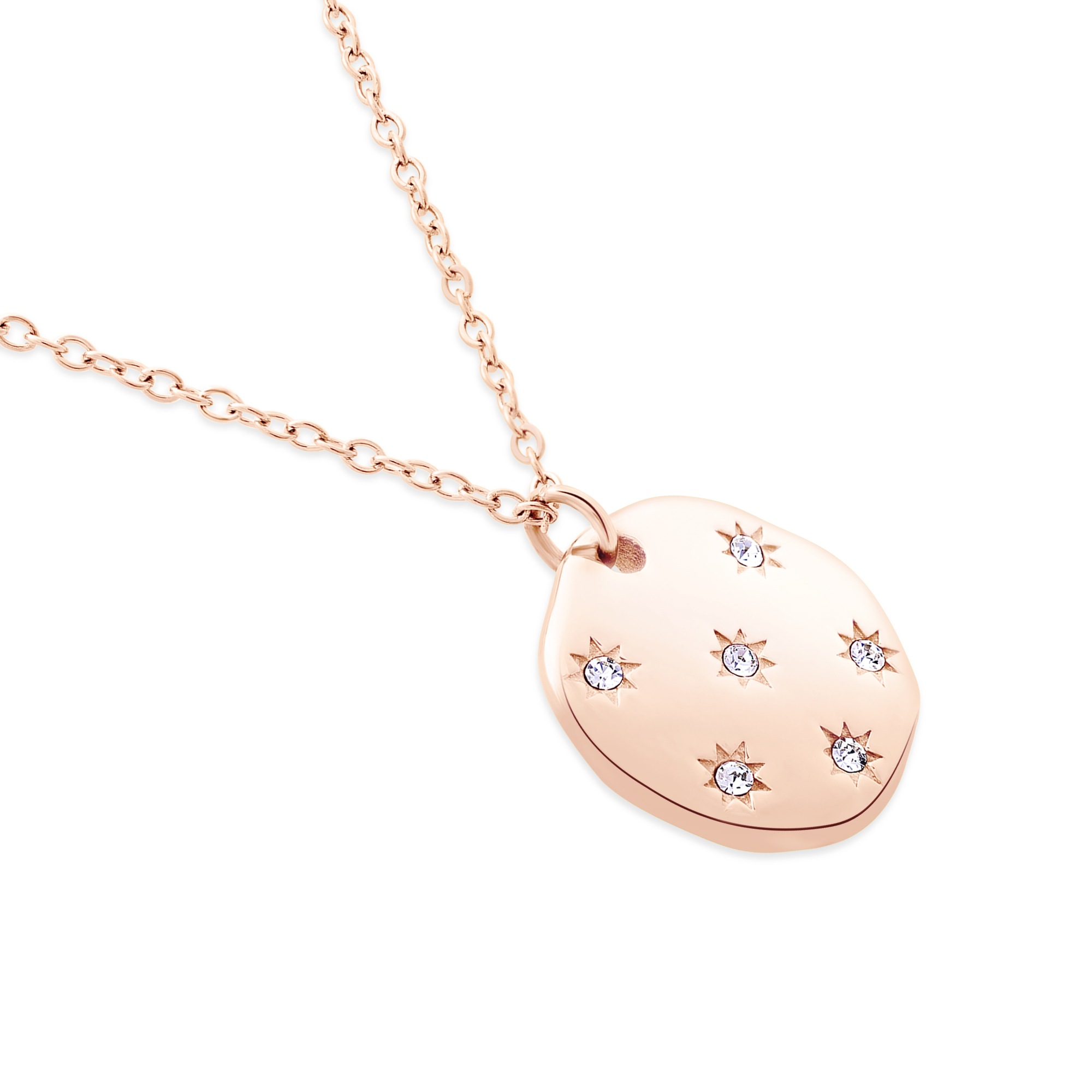 Tamaris Kette mit Anhänger »Schmuck Geschenk Halskette mit Plättchen Anhänger Little Twinkle« mit Zirkonia (synth.)