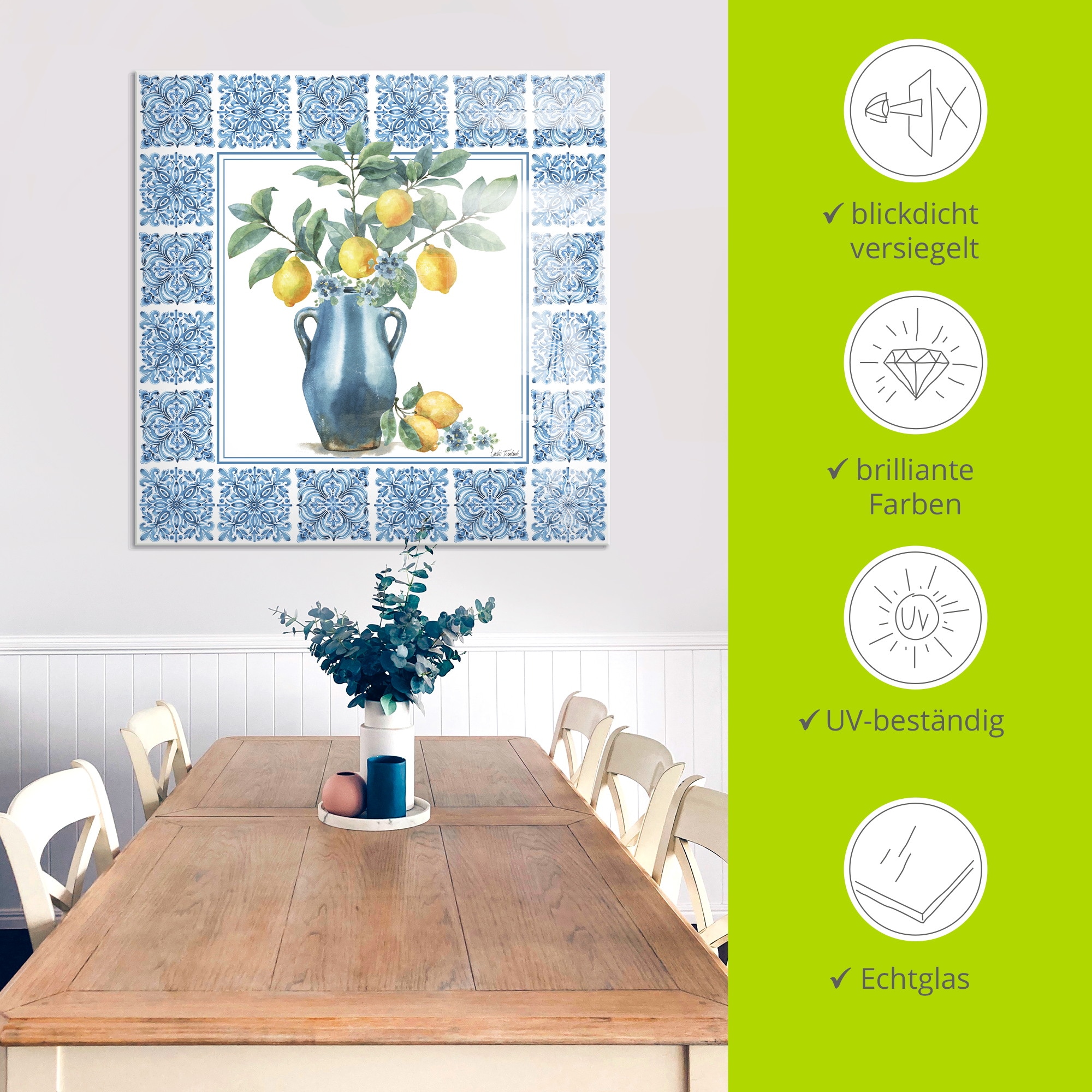 Artland Glasbild »Le Citron V« Arrangements 1 Stk. tlg. in verschiedenen Größen