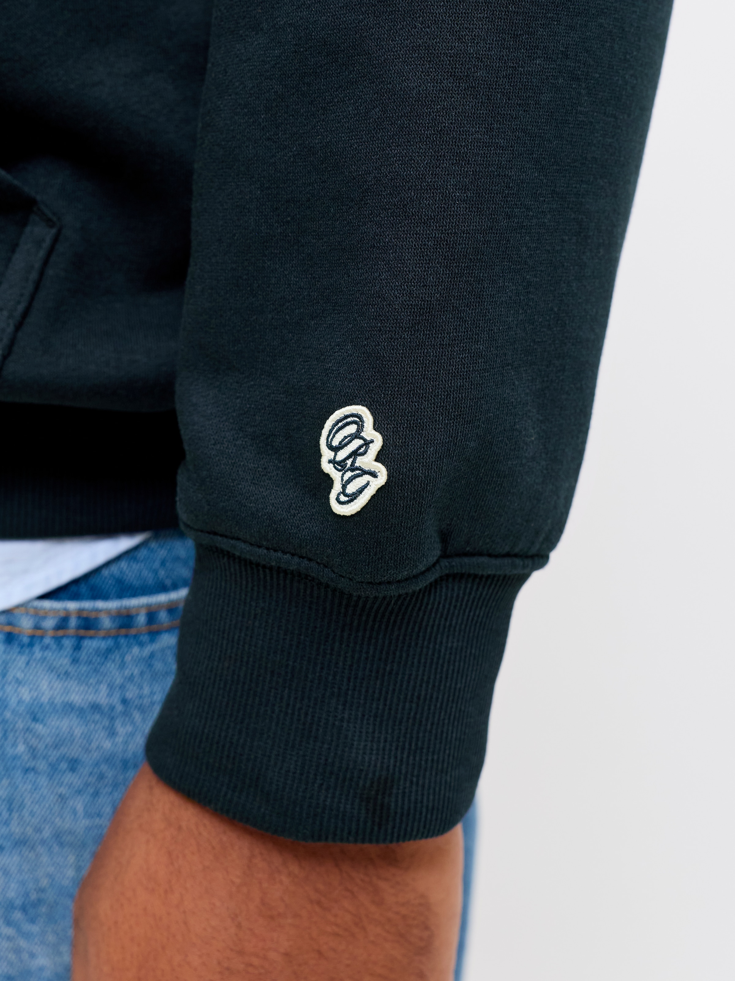 Jack & Jones PlusSize Kapuzensweatshirt »JORFREDERIKSBERG MONOGRAM SWEAT HOOD PLS«, Baumwollmischung, regular fit

