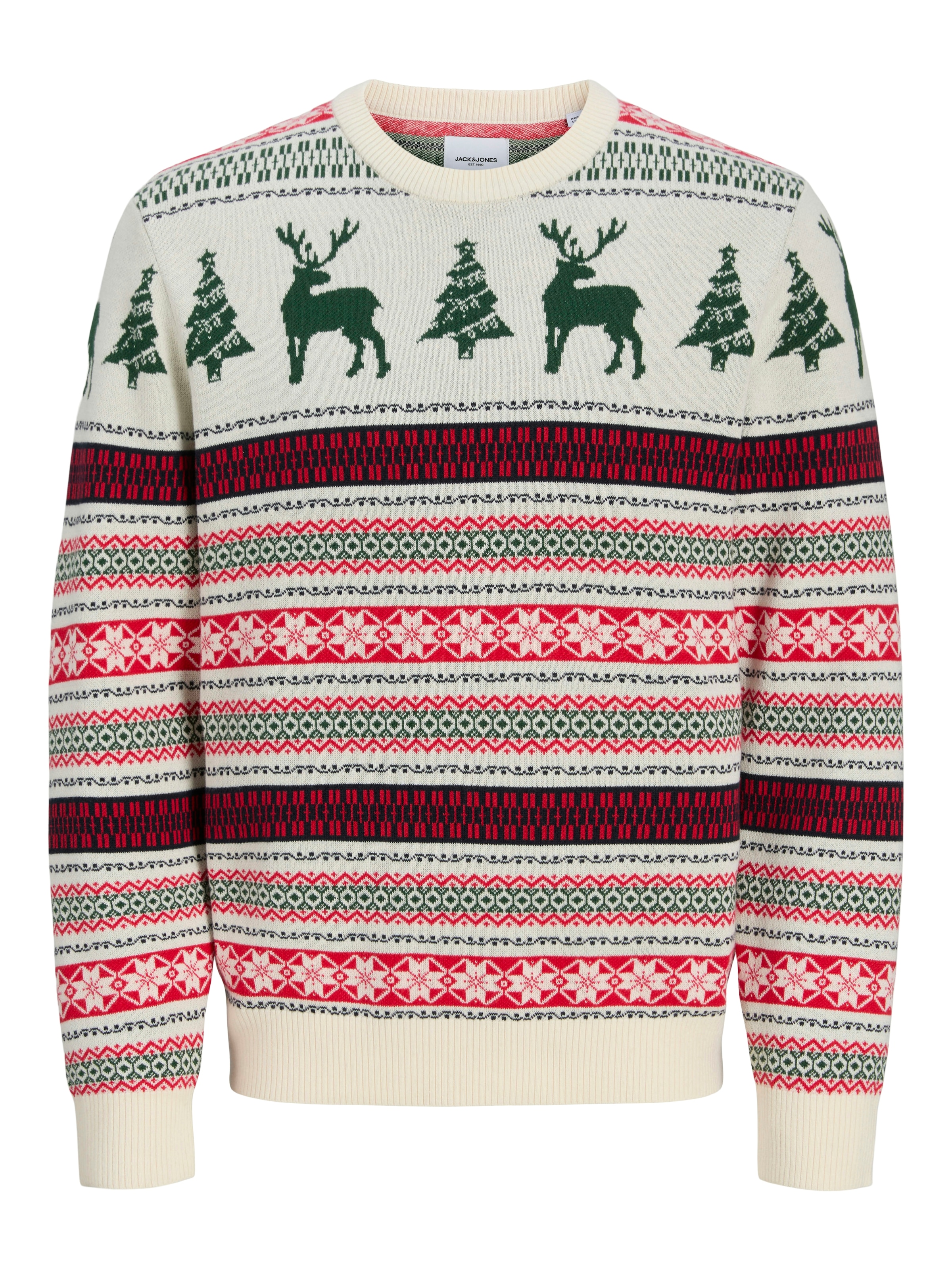 Jack & Jones Strickpullover »JJXMAS NOEL KNIT CREW NECK«