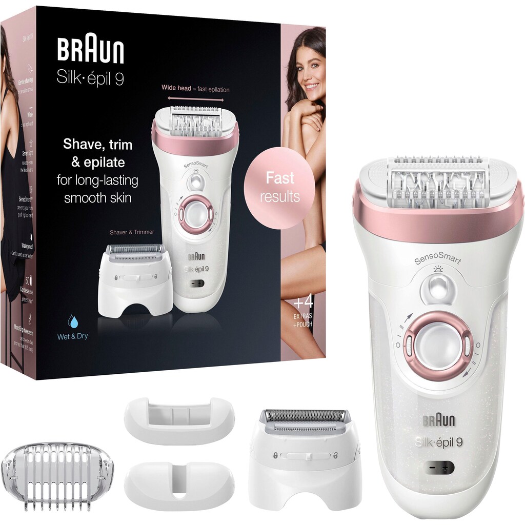 Braun Epilierer »Silk-épil 9 9-725«, 4 St. Aufsätze