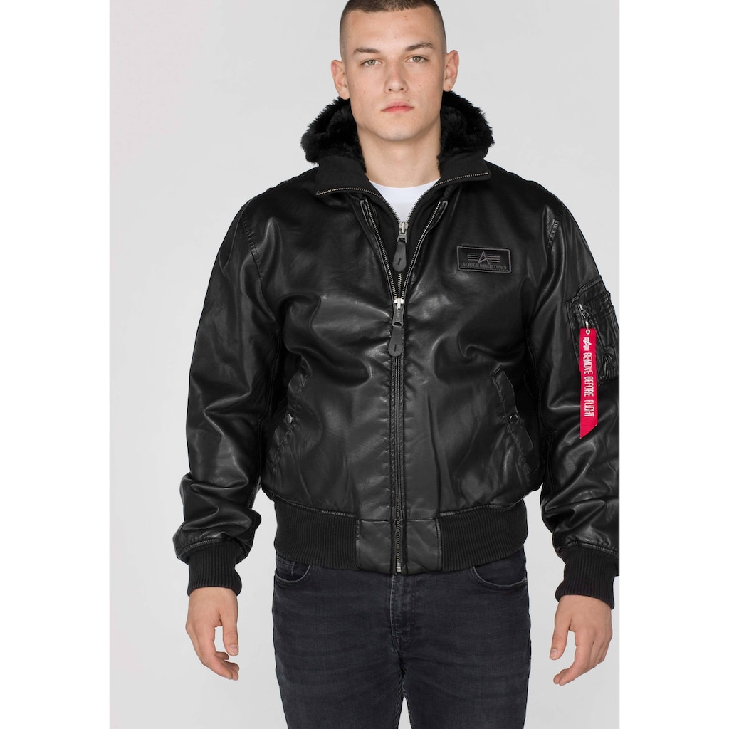 Alpha Industries Lederjacke »ALPHA INDUSTRIES Men - Leather & Faux Jackets MA-1 D-Tec FL«