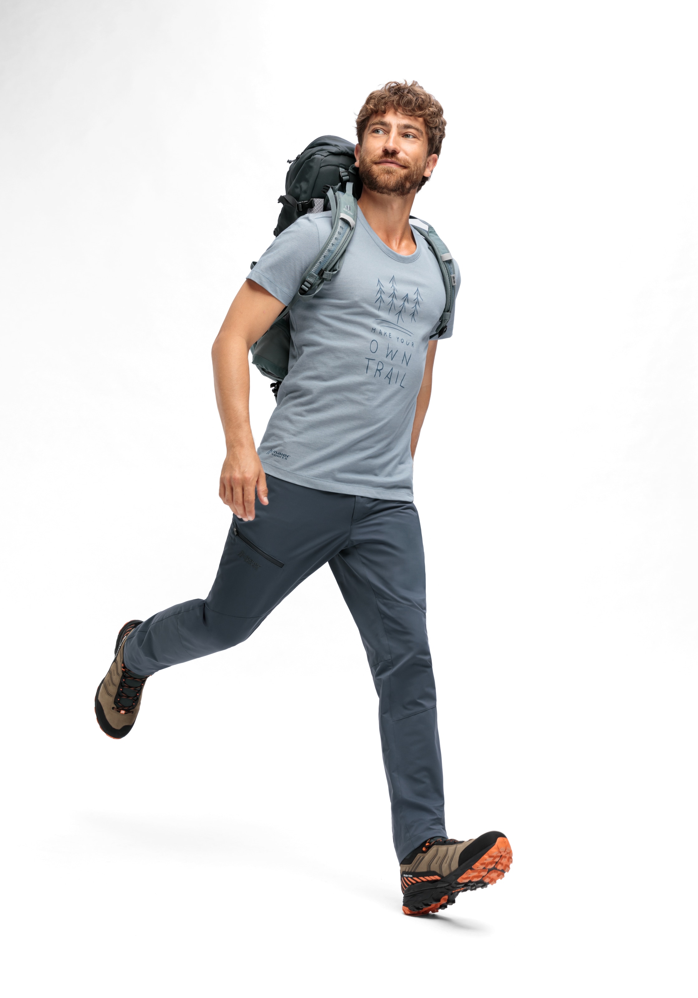 Maier Sports Outdoorhose »Nil Loop«, Herren Wanderhose, Funktionshose mit Taschen + Gürtel, Regular Fit