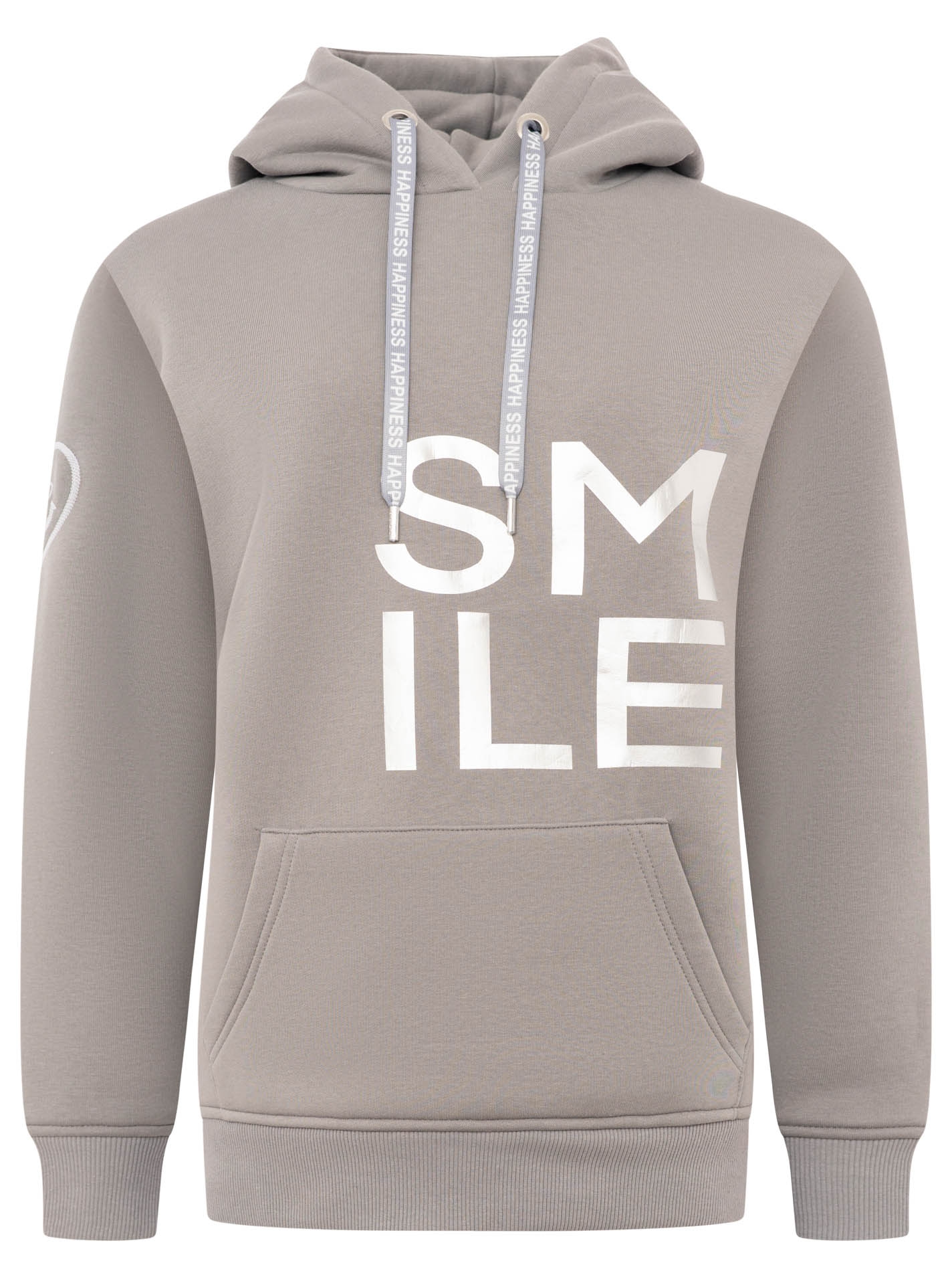 Zwillingsherz Hoodie »"Alissa Shiny"«, glänzender Print, Daumenloch, Kordel, gesticktes Herz am Ärmel
