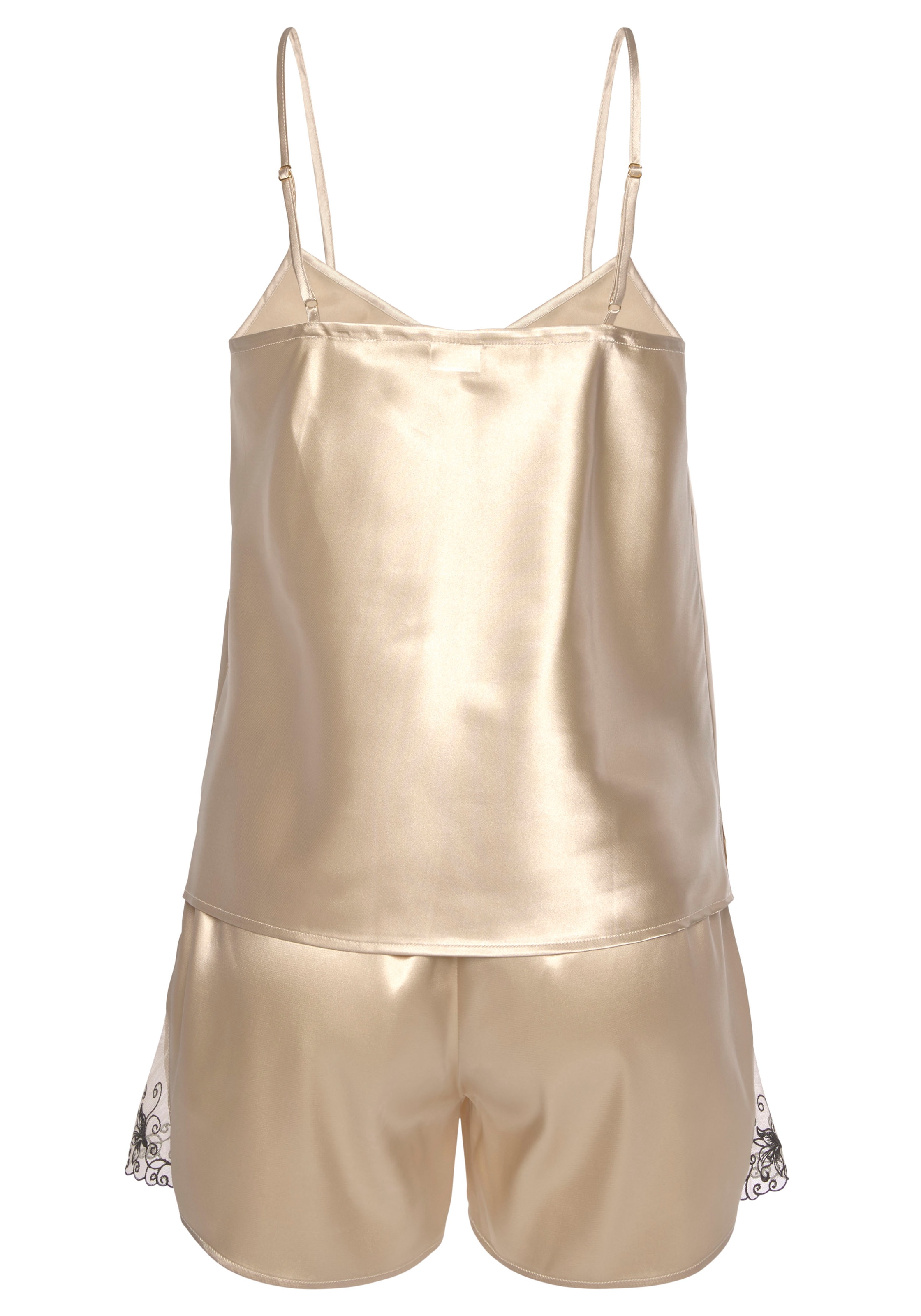 LASCANA Shorty 1 Stück, 2 tlg. mit Zierschleife und Spitzeneinsätzen