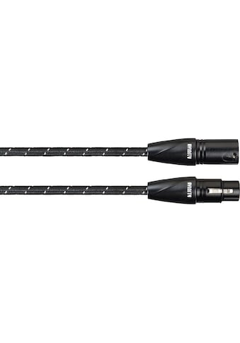 Audio-Kabel »XLR-Kabel, Gewebe, vergoldet, 1,5 m XLR-Stecker - XLR-Kupplung«, XLR,...