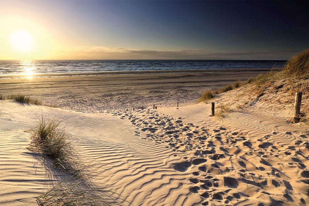 Bönninghoff Leinwandbild, Strand-Strandbilder-Meer-Meer Bilder-Sonnenaufgang-Sonnenaufgang & -untergang-Bilder vom Sonnenuntergang & -aufgang-Natur-Landschaft-Landschaften, (1 St.)