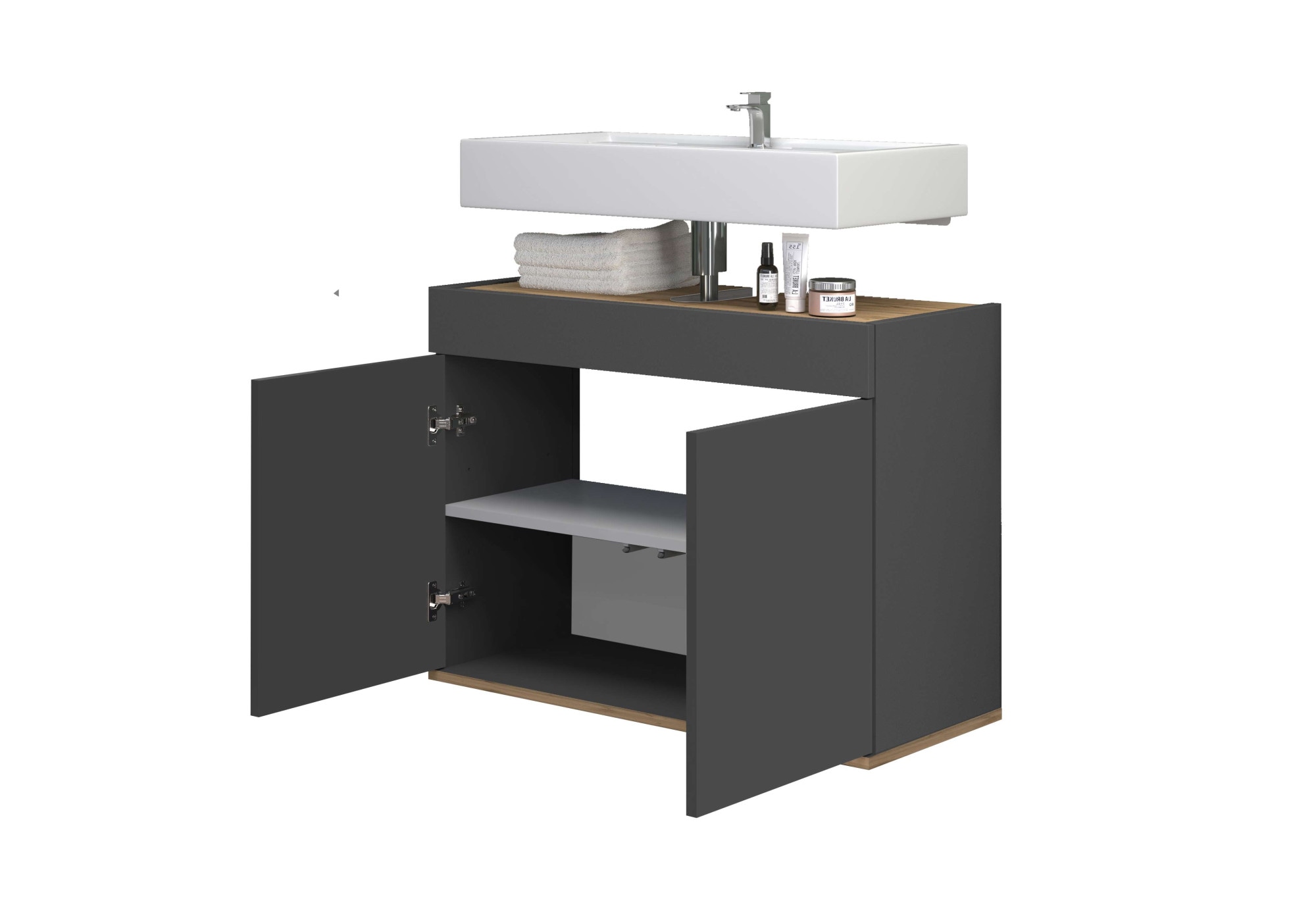 welltime Waschbeckenunterschrank »Garda« 1 Stk. tlg. Made in Italy, viel Stauraum , WBU