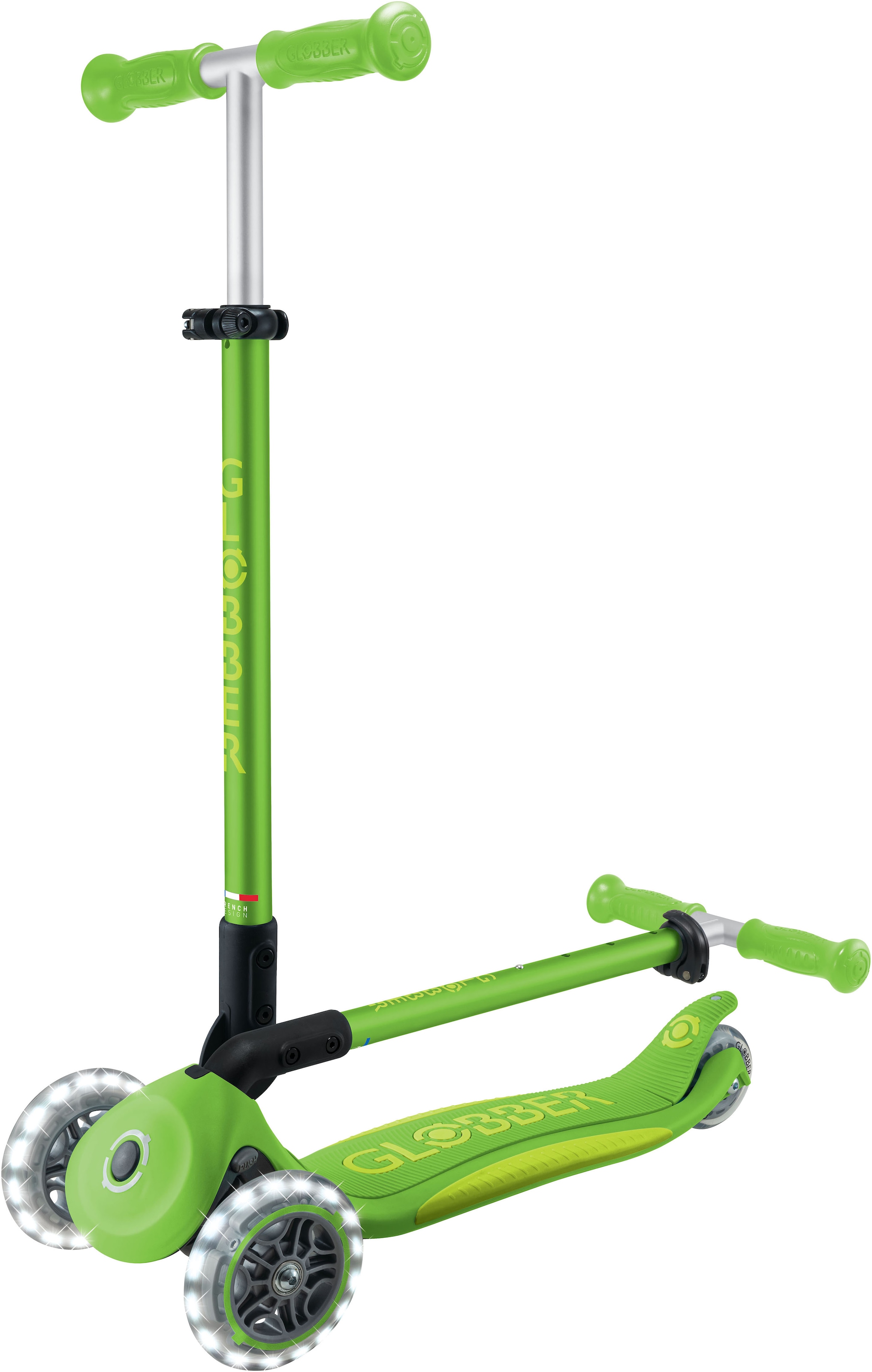 Globber Tretroller »ELITE LIGHTS, mit Leuchtrollen«