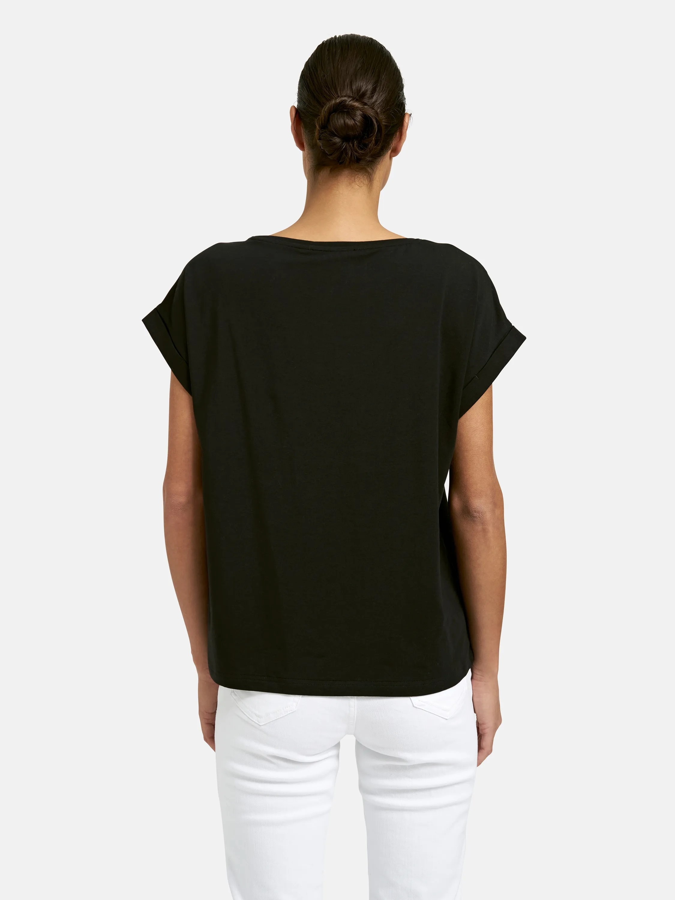 Smith & Soul T-Shirt mit Umschlagsaum, Rundhalsform