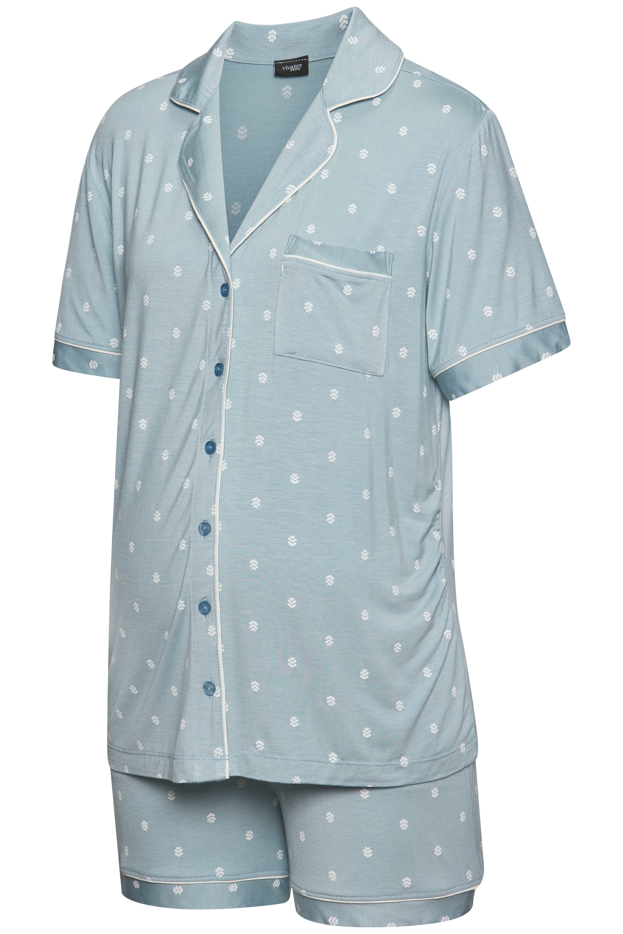 Vivance Dreams Umstandspyjama 2 tlg. Schöner Allover-Print