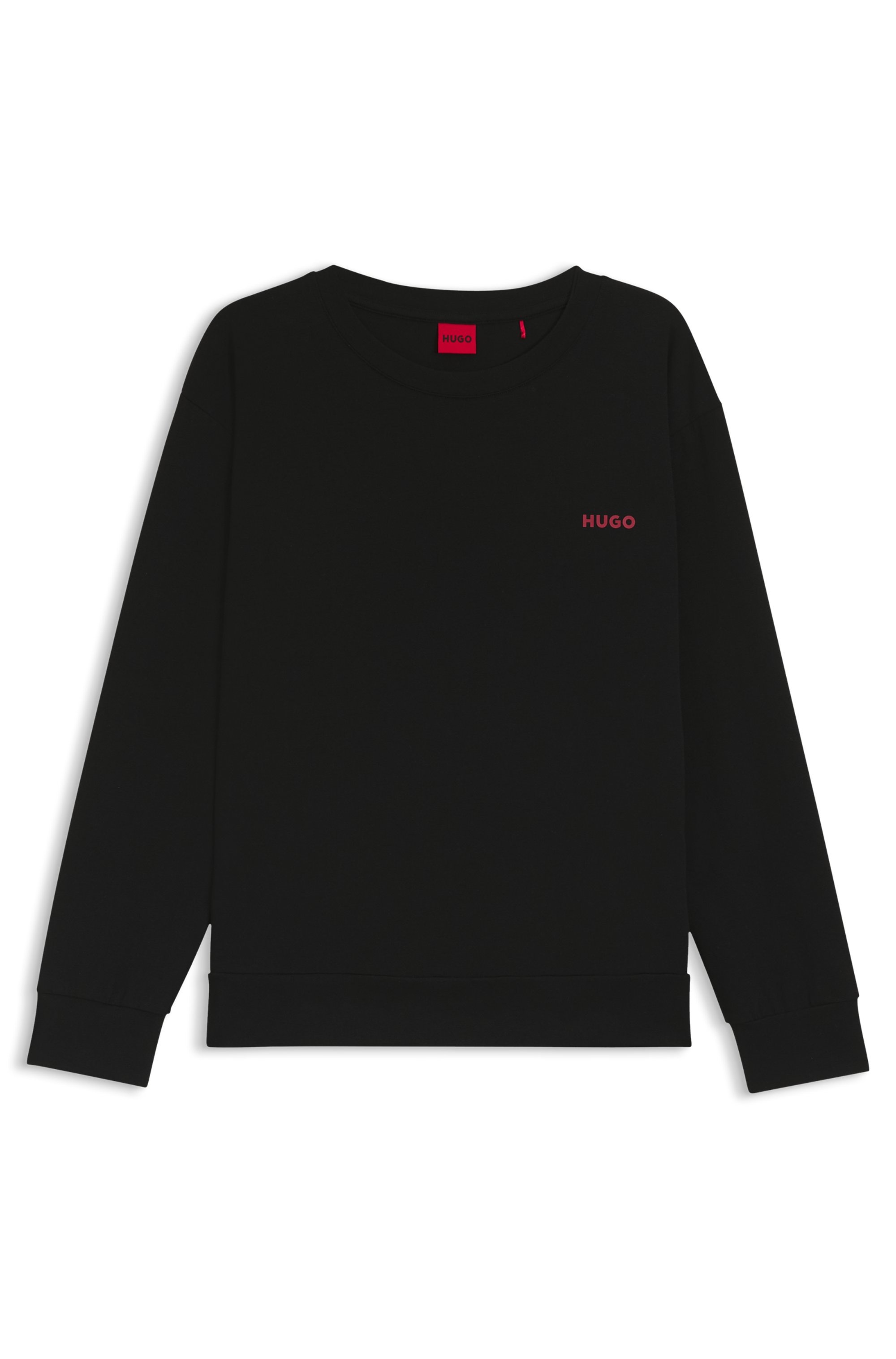 HUGO Underwear Langarmshirt regular fit, Rundhals, kontrastfarbener Print