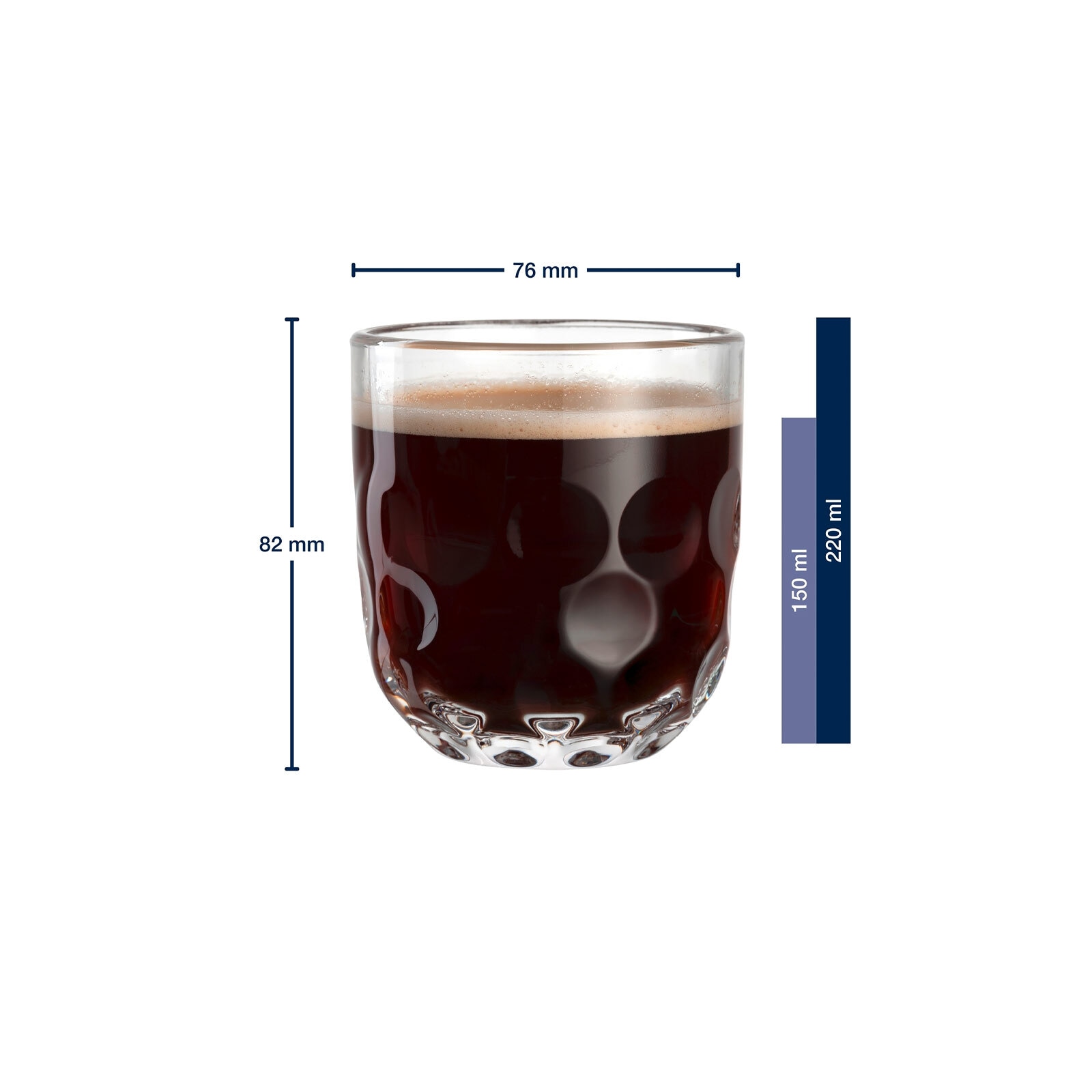 LEONARDO Latte-Macchiato-Glas »Kaffeegläser (1) Gocce 220 ml 6er Set transparent«