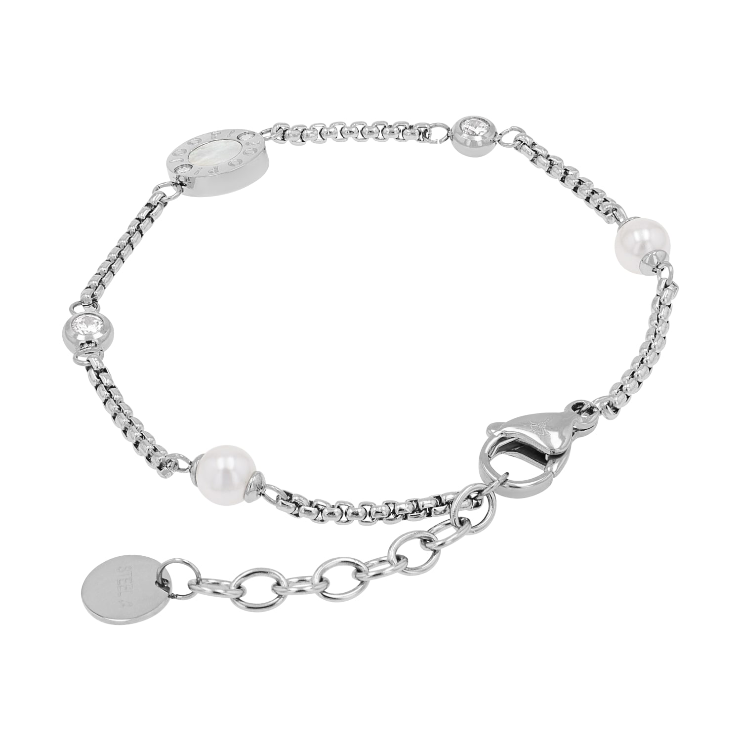 JOOP! Armband »Kreise« mit Zirkonia (synth.) - mit Glasperle