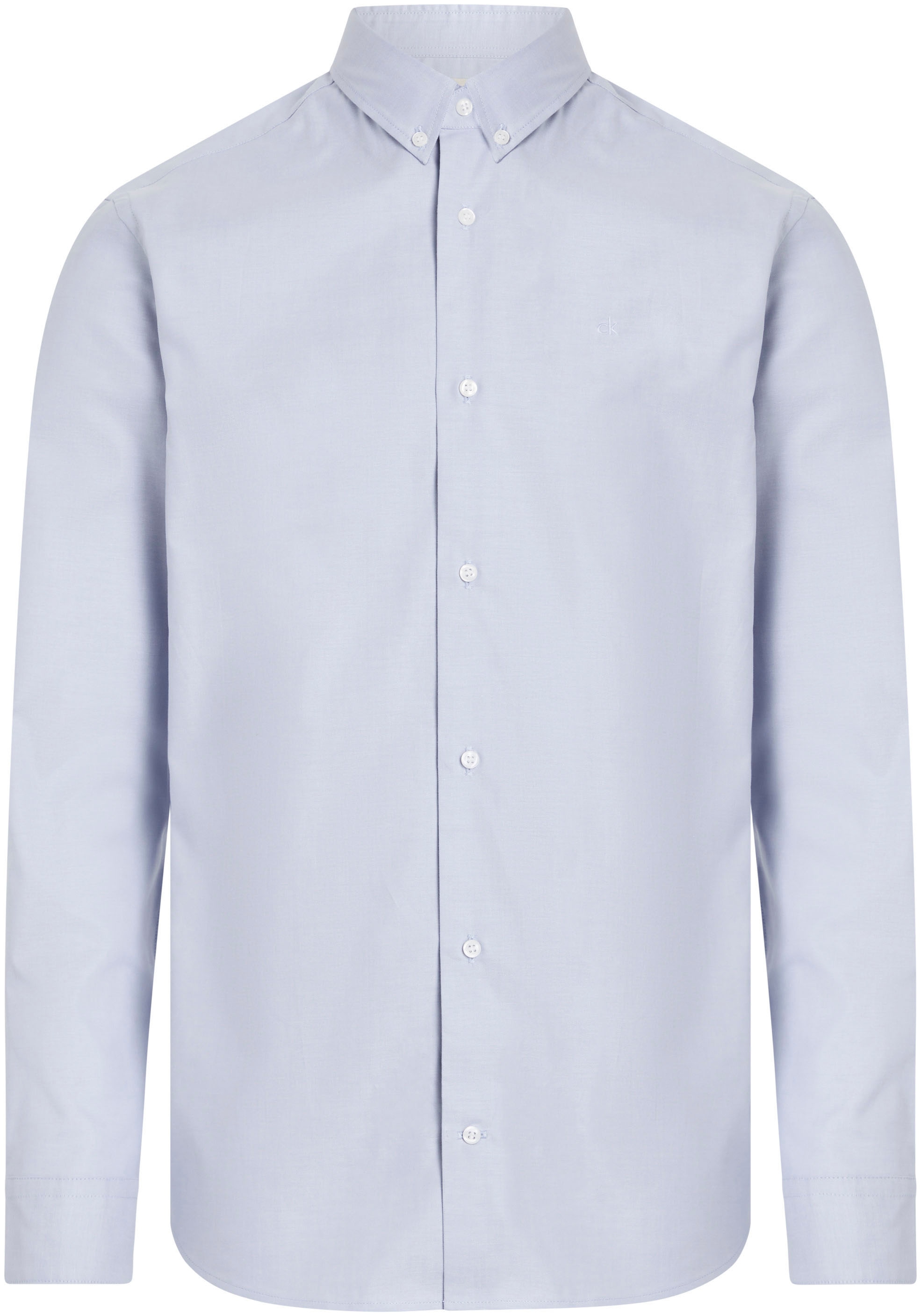 Calvin Klein Herren Langarmhemd »OXFORD REGULAR SHIRT« mit Logostickerei in blau, Größe L