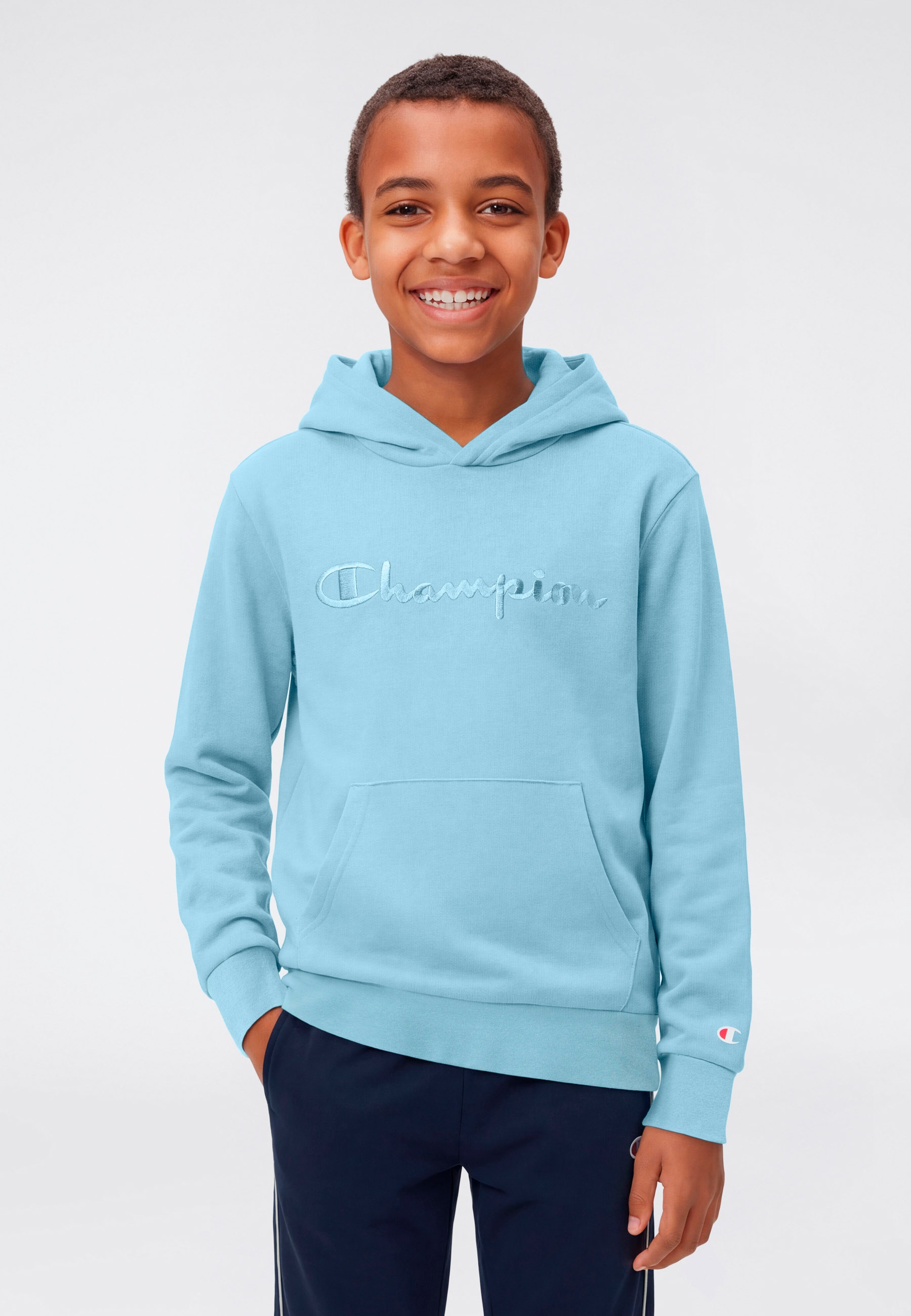 Champion Kapuzensweatshirt »ICONS TONAL Hoodie with Large Logo«, 1 tlg. für Kinder, mit Kapuze, sportlicher Stil
