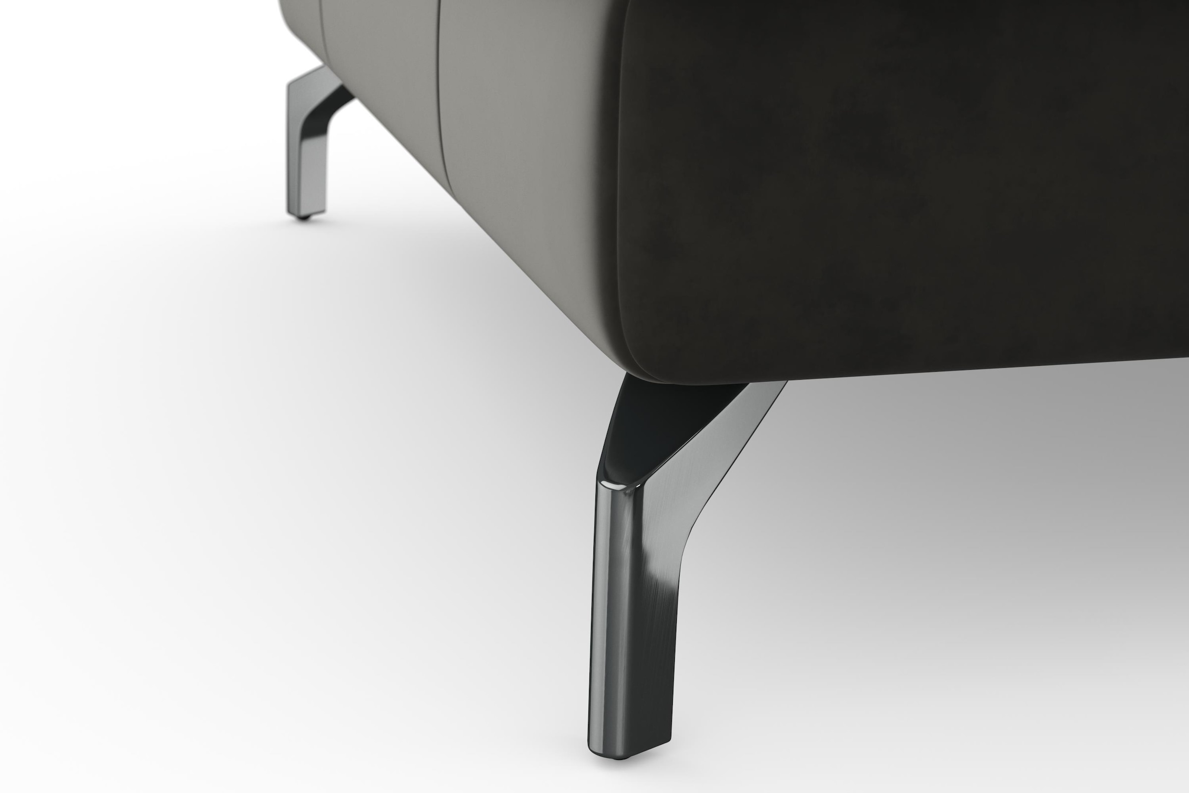 sit&more Ecksofa »Bendigo L-Form« inklusive Sitztiefenverstellung, Bodenfreiheit 12 cm, in 2 Fußfarben