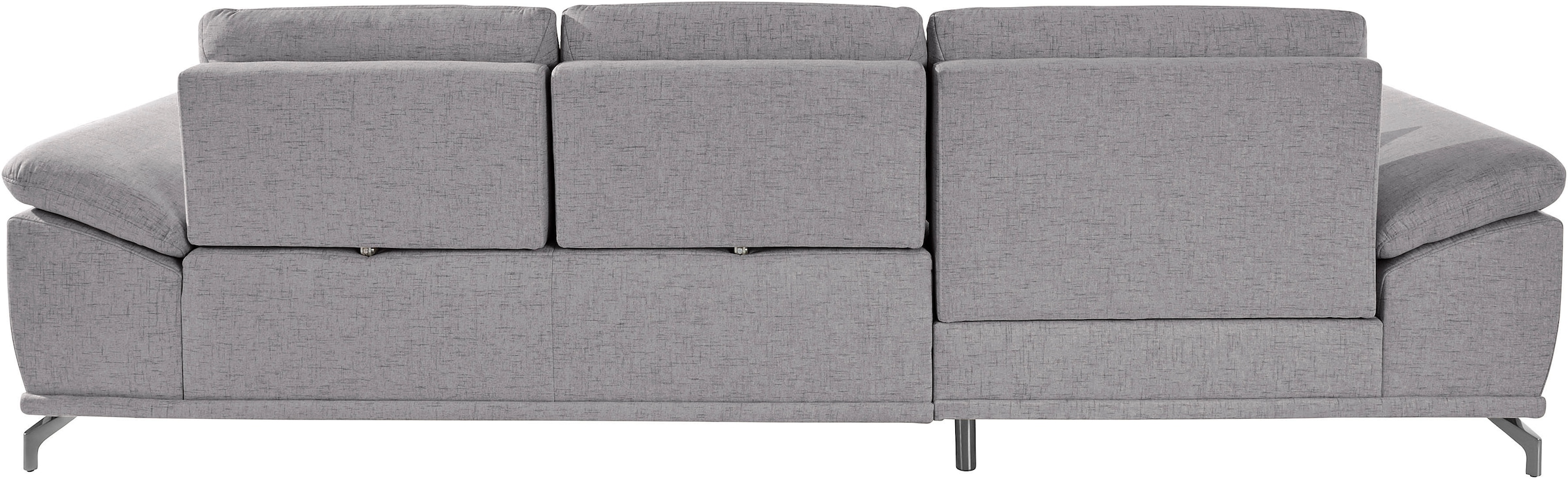PLACES OF STYLE Ecksofa »Costello L-Form, B: 301 cm mit Sitztiefen-, Armteilverstellung &« 3 Nierenkissen, optional Bettfunktion & Bettkasten