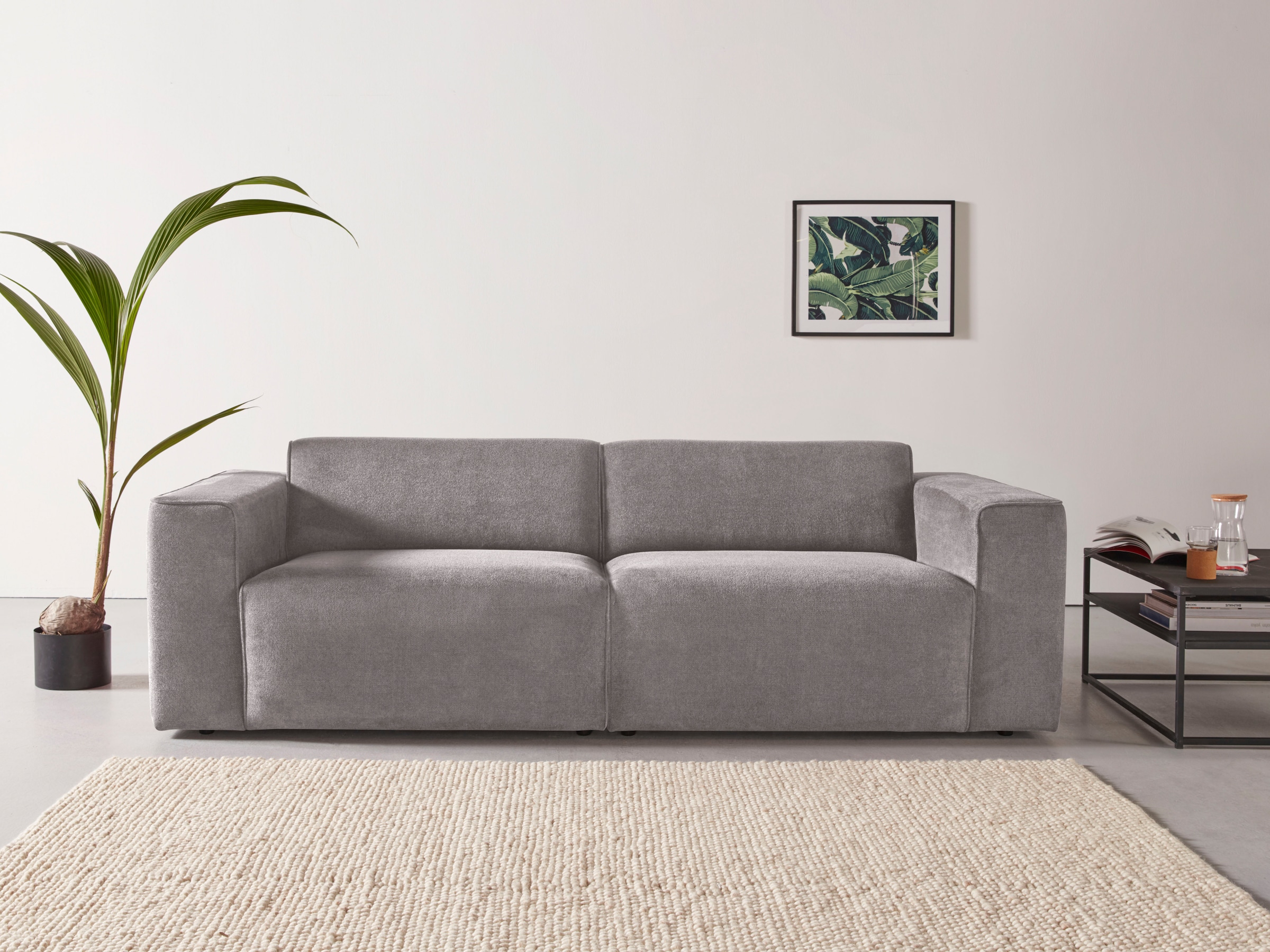 andas 3-Sitzer »Noord«, mit Kedernaht, Breite 232 cm, Cord, Struktur