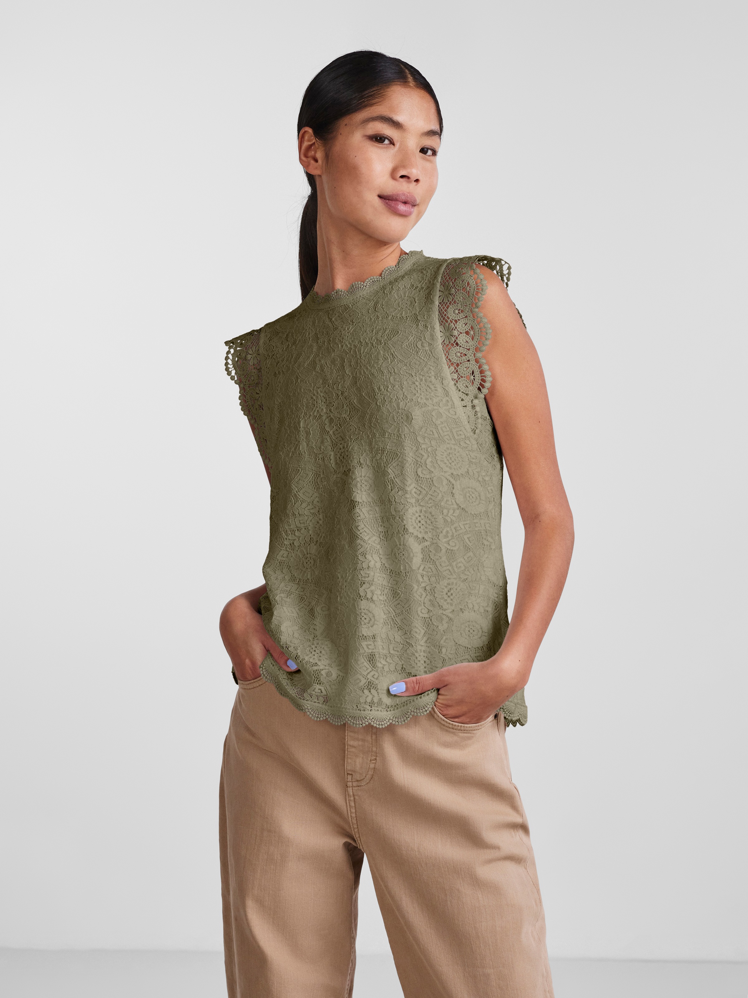pieces Spitzentop »PCOLLINE«