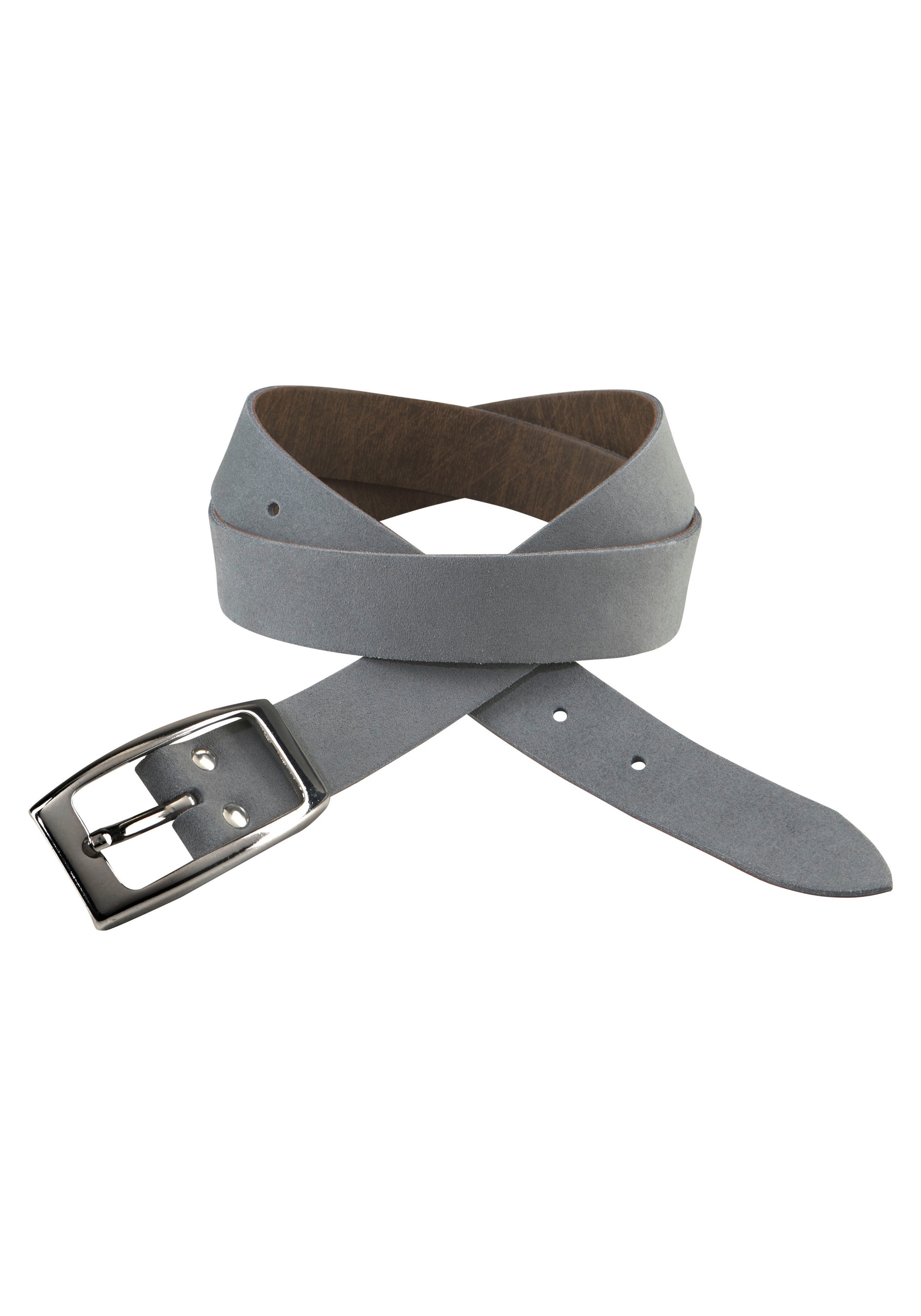 J.Jayz Ledergürtel, in Wildleder-Optik, mit glänzender Schließe, Verloursledergürtel