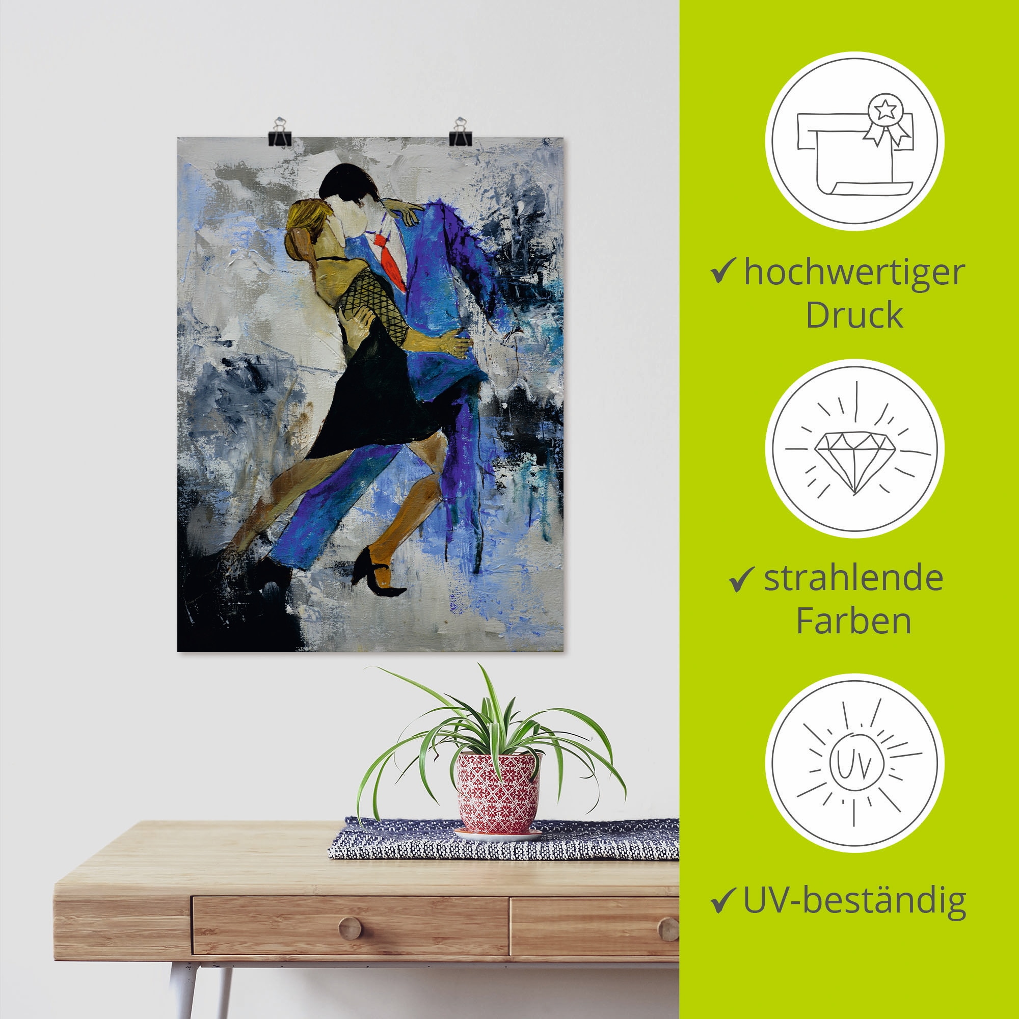 Artland Wandbild »Tango«, Sport, (1 St.), als Alubild, Outdoorbild, Leinwandbild, Poster in verschied. Größen