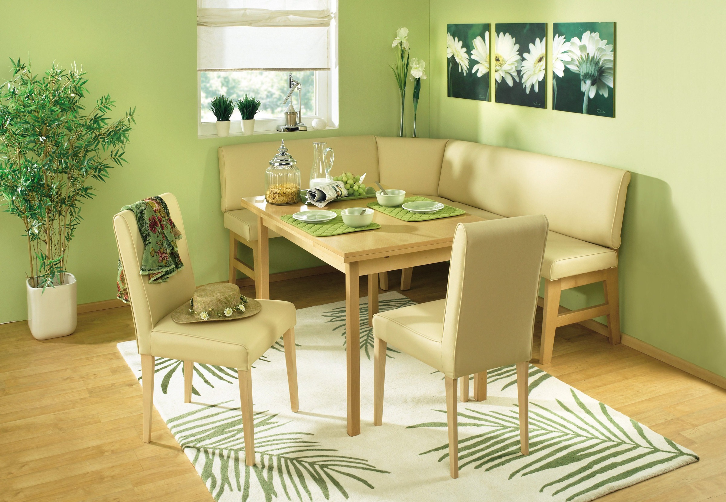 Home affaire Eckbankgruppe »Susanne« Set, 4 Stk. tlg. Eckbank langer Schenkel 156 oder 205 cm, wahlweise rechts oder links