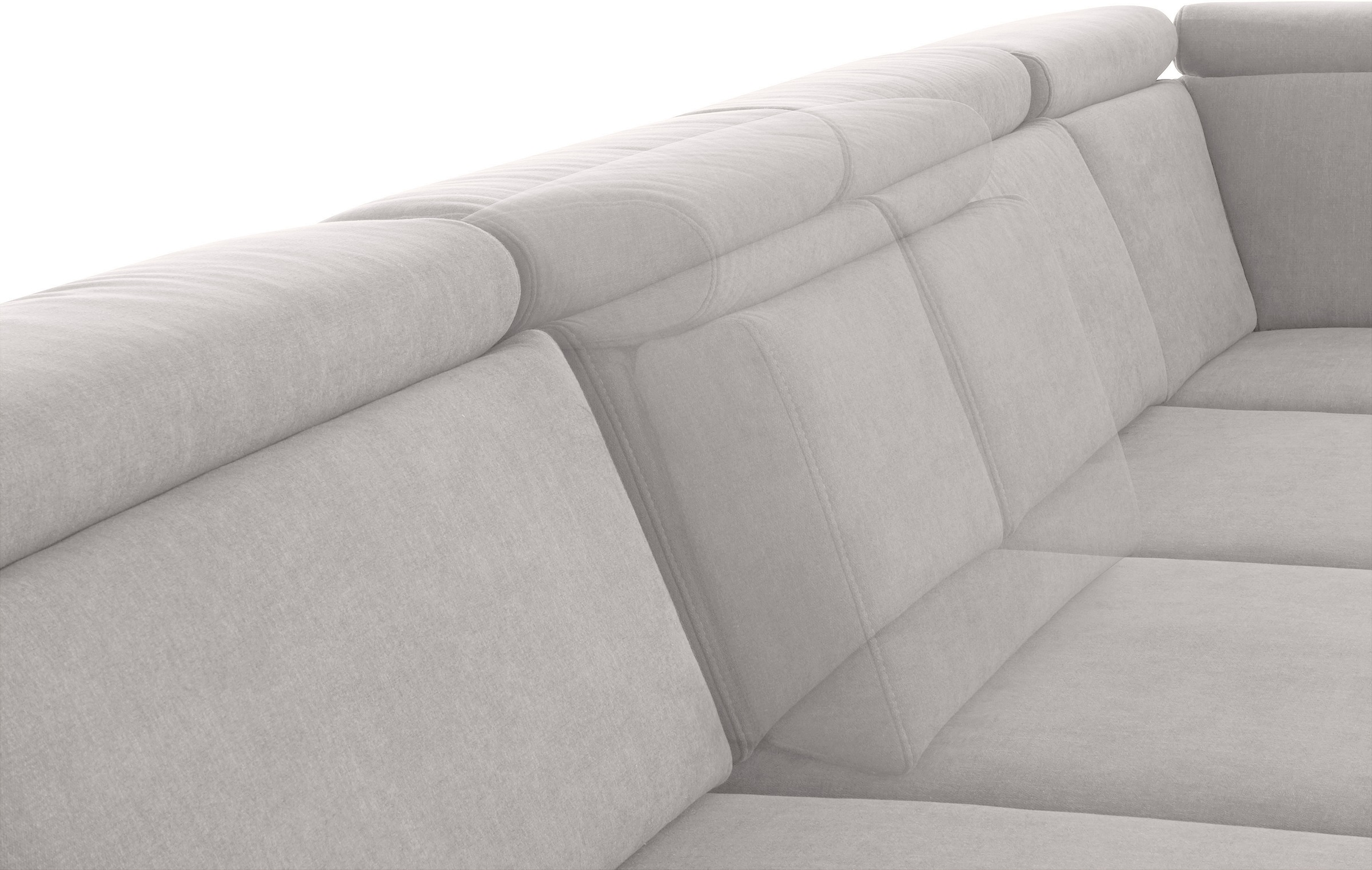 sit&more Wohnlandschaft »Brisbane U-Form«, Fußhöhe 15 cm, inklusive Sitztiefen-, Armteil- und Kopfteilverstellung
