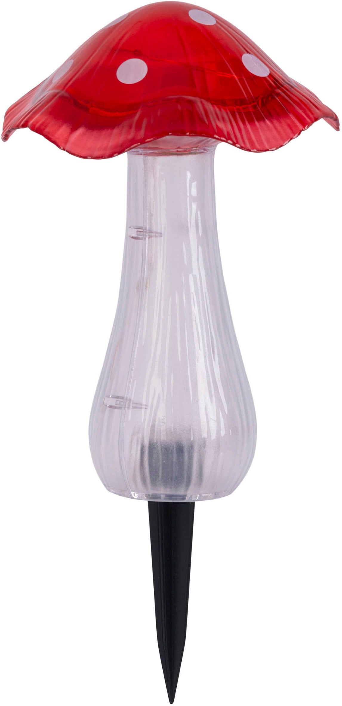 näve LED Solarleuchte »Mantar« LED-Modul 2 Stk. Kaltweiß 2er Set Dekoerdspieß Pilze rot und gelb, Dämmerungssensor, kaltweiß