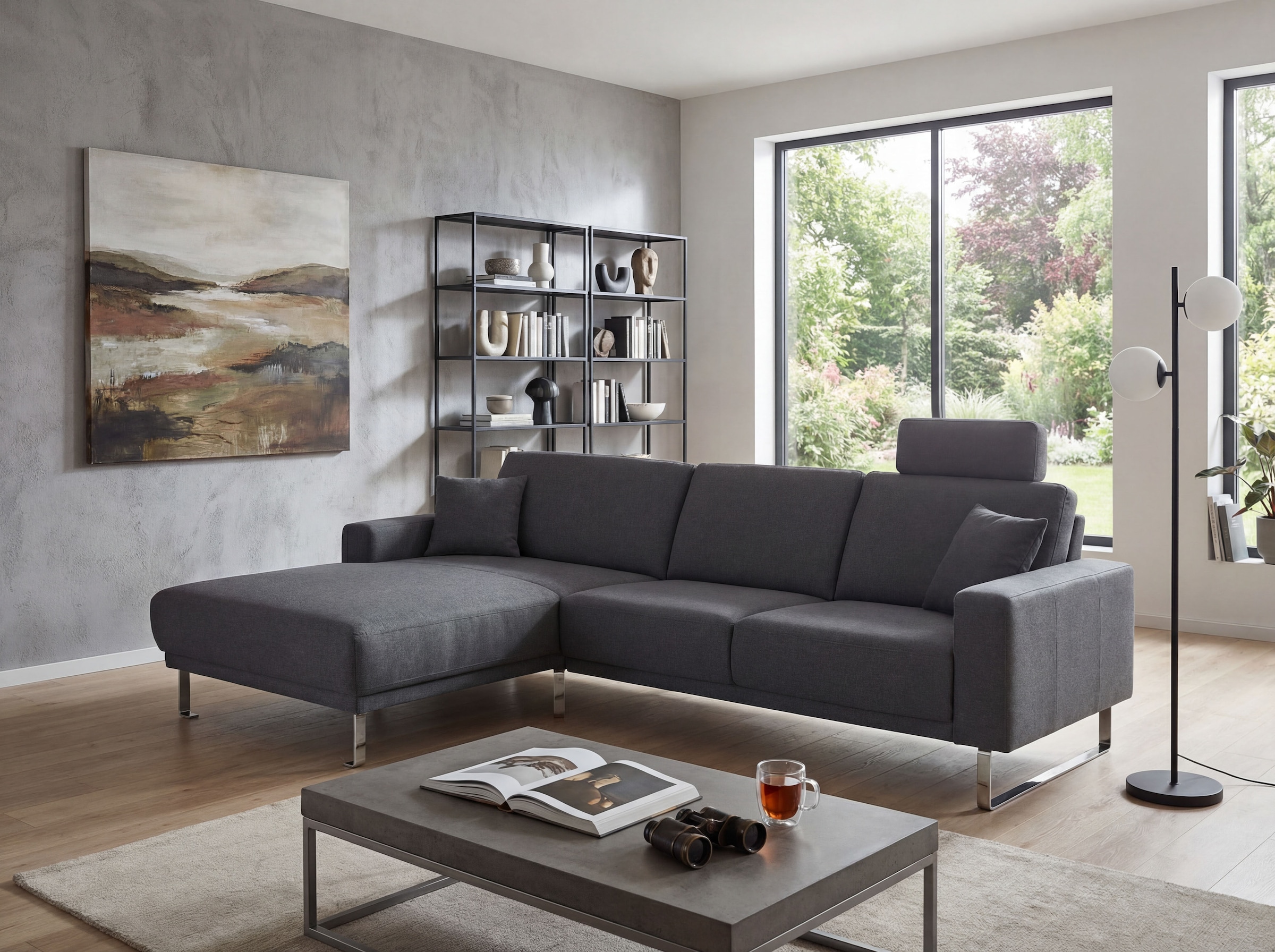 Home affaire Ecksofa »Apiro bequem & edel, Breite 278cm, Komfortsitzhöhe, L-Form«