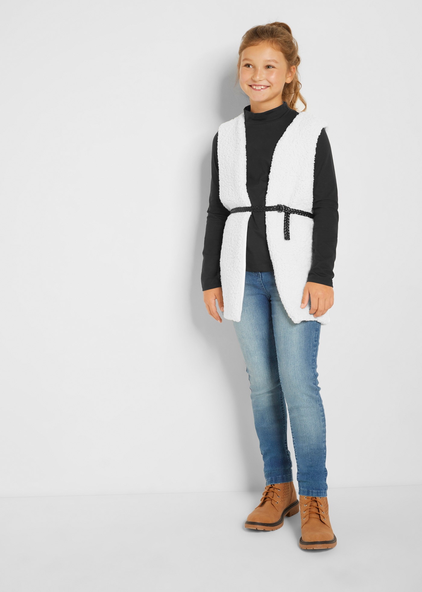 bonprix Stehkragenshirt »Rollkragenshirt (2er Pack)« Packung, 2 Stk. schmale Passform, Stehkragen, aus reiner Baumwolle