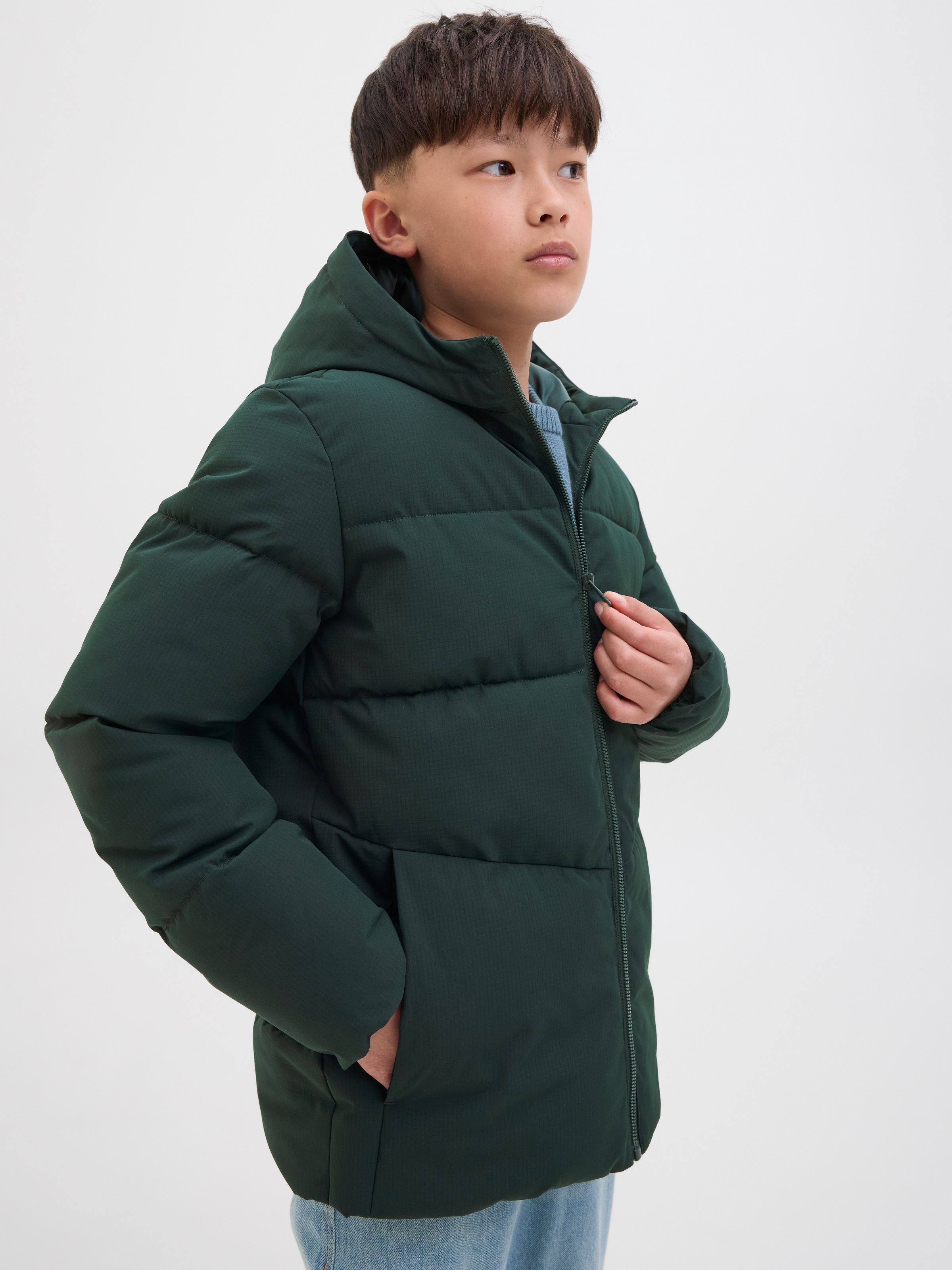 Jack & Jones Junior Steppjacke »JJGLOBAL PUFFER JACKET JNR«, mit Kapuze