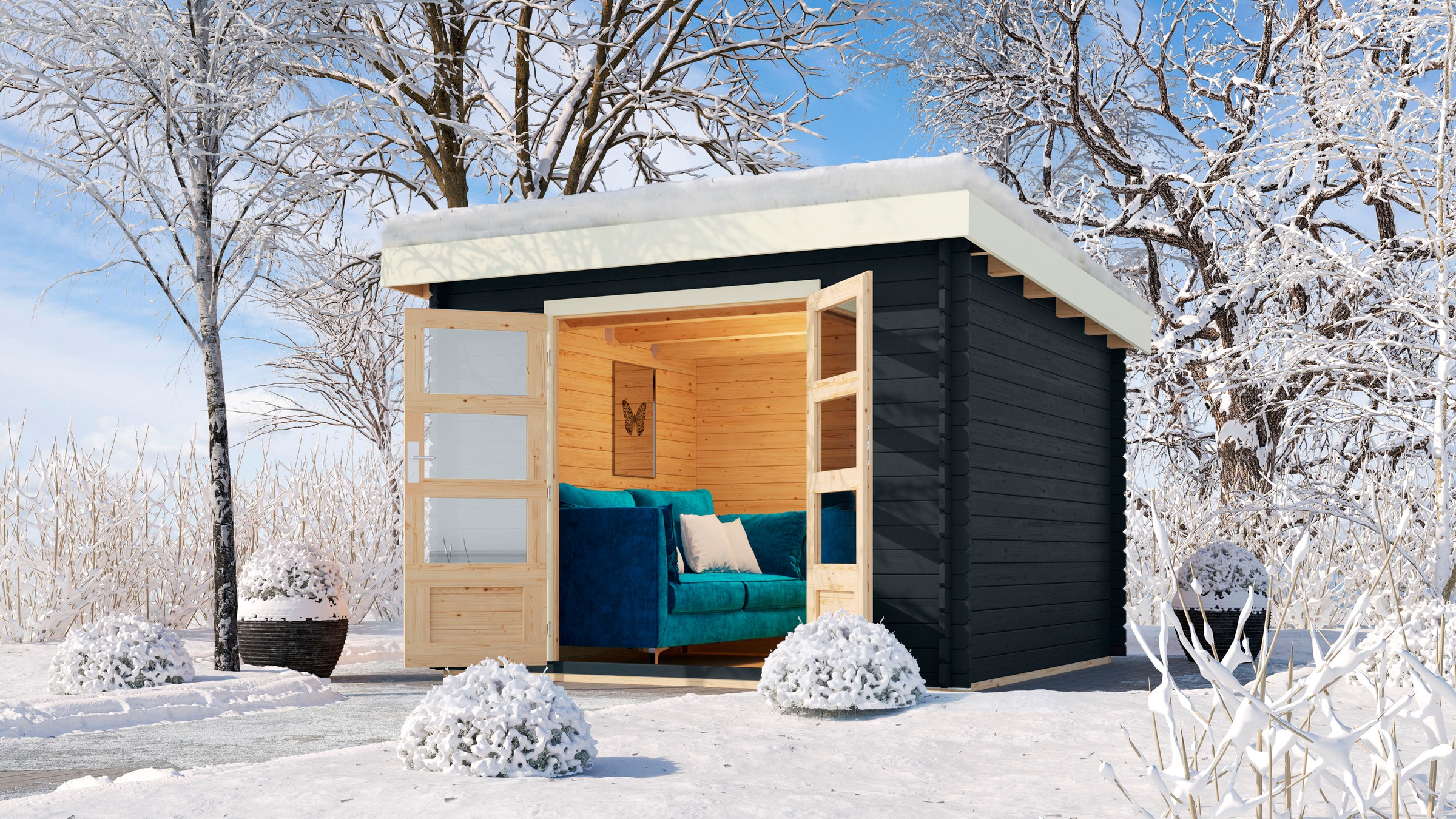 Karibu Gartenhaus »"Lumet 3"«, naturbelassen oder anthrazit