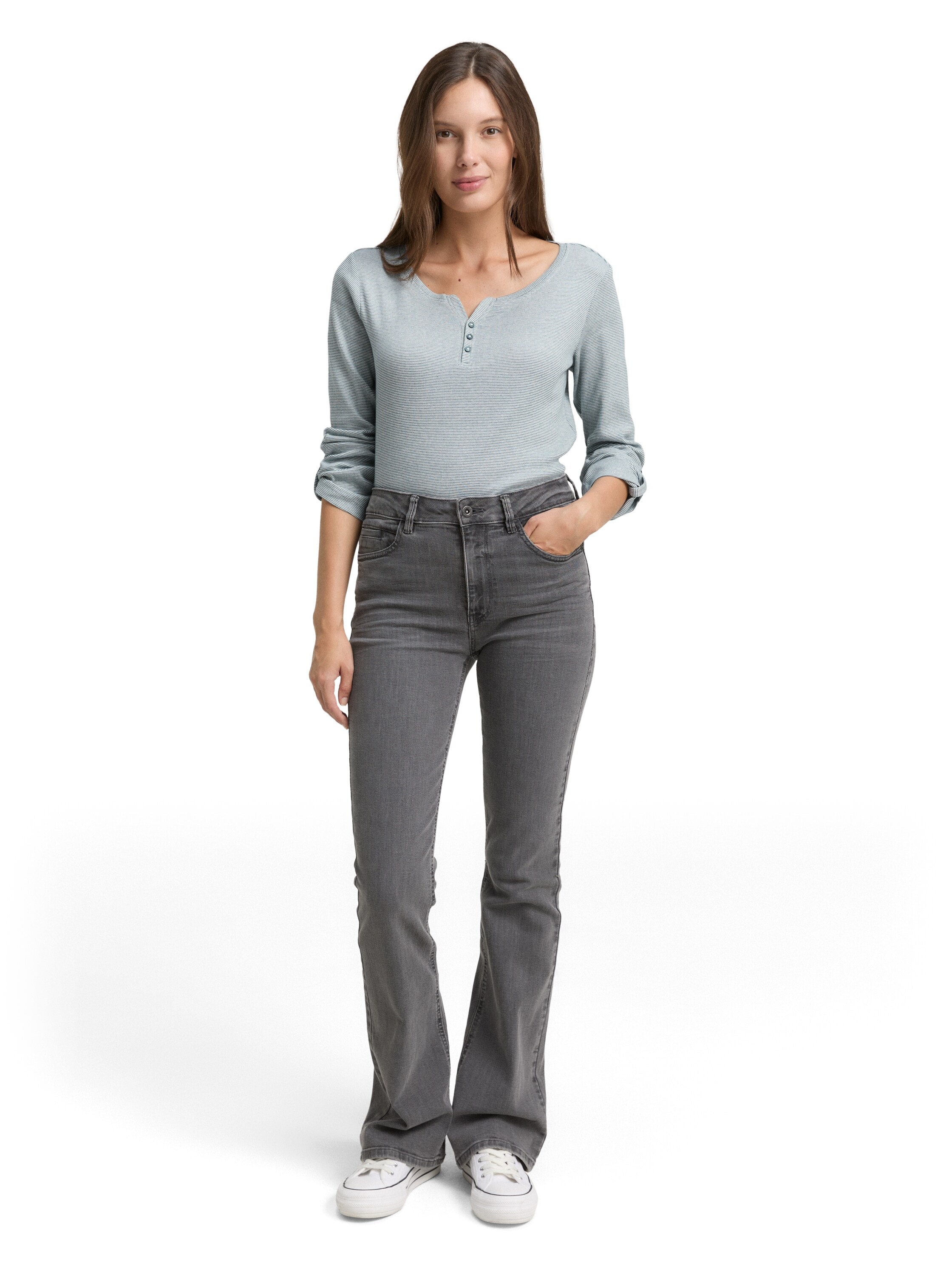 TOM TAILOR Henleyshirt mit Turn-Up-Arm