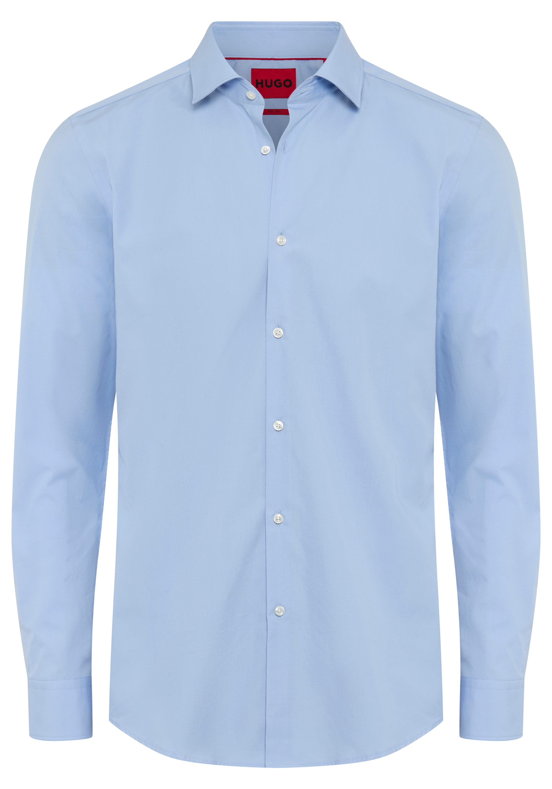 HUGO Langarmhemd »Kenno« Slim-Fit Hemd aus bügelleichter Baumwoll-Popeline