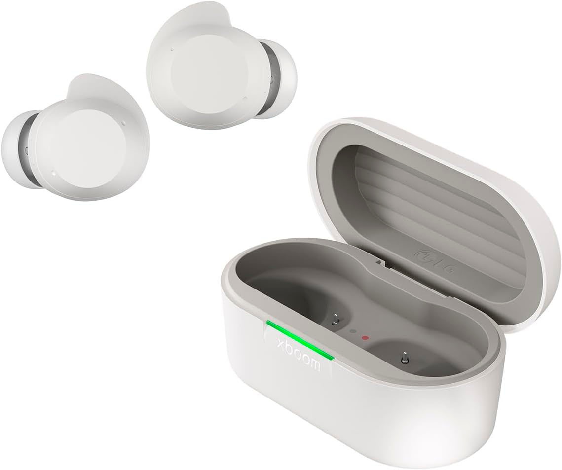 LG wireless In-Ear-Kopfhörer »xboom Buds Plus«, Bluetooth, Active Noise Cancelling (ANC)-Freisprechfunktion-UV-Reinigung-Sprachsteuerung-kompatibel mit Siri-integrierte Steuerung für Anrufe und Musik